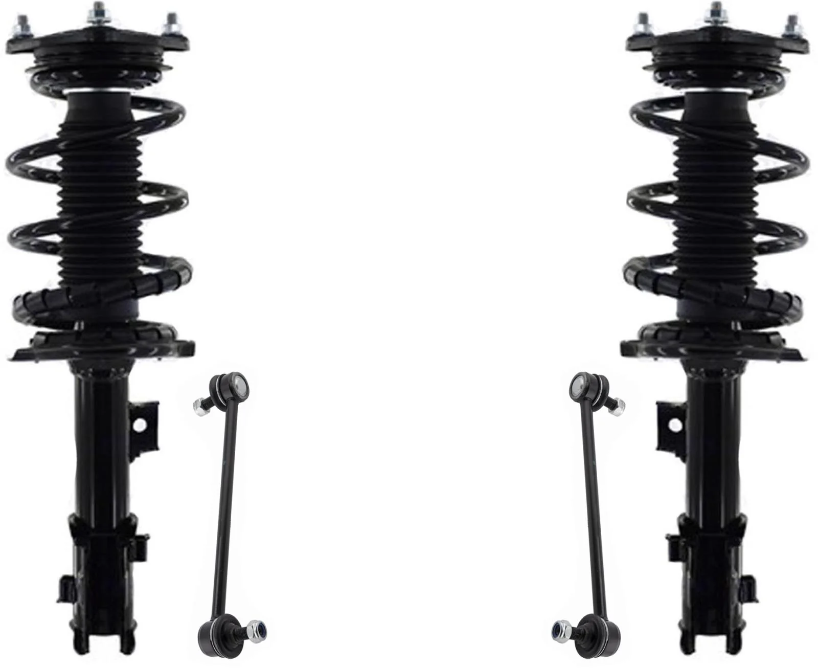Front Complete Struts Assembly & Sway Bar Links For Kia Forte Forte5 2014-2018