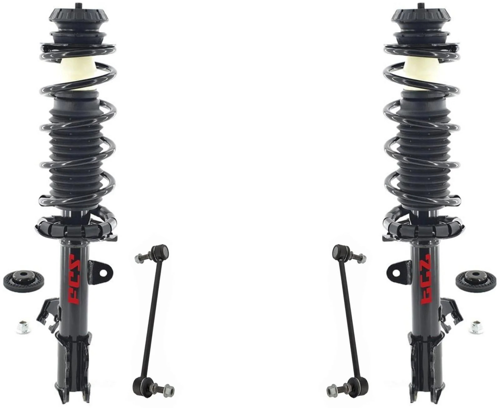 Front Complete Struts Assembly & Sway Bar Links For Nissan Versa 1.6L 2012-2019
