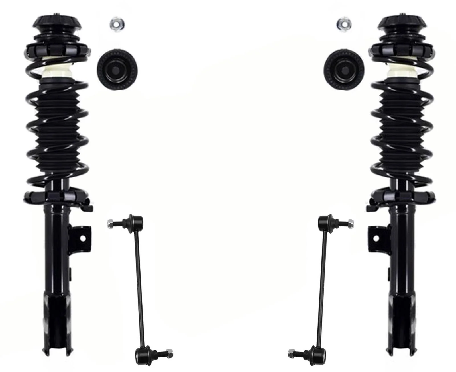 Front Complete Struts Assembly W Coil Spring & Links For Nissan Kicks 2018-2024