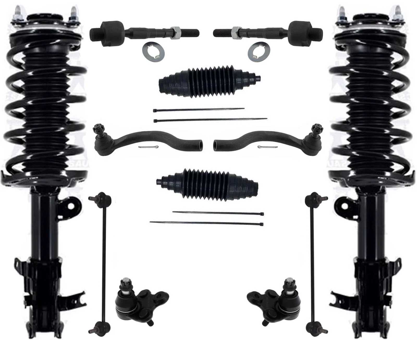 Front Complete Struts Ball Joints Tie Rods & Links For Acura ILX 2016-2021