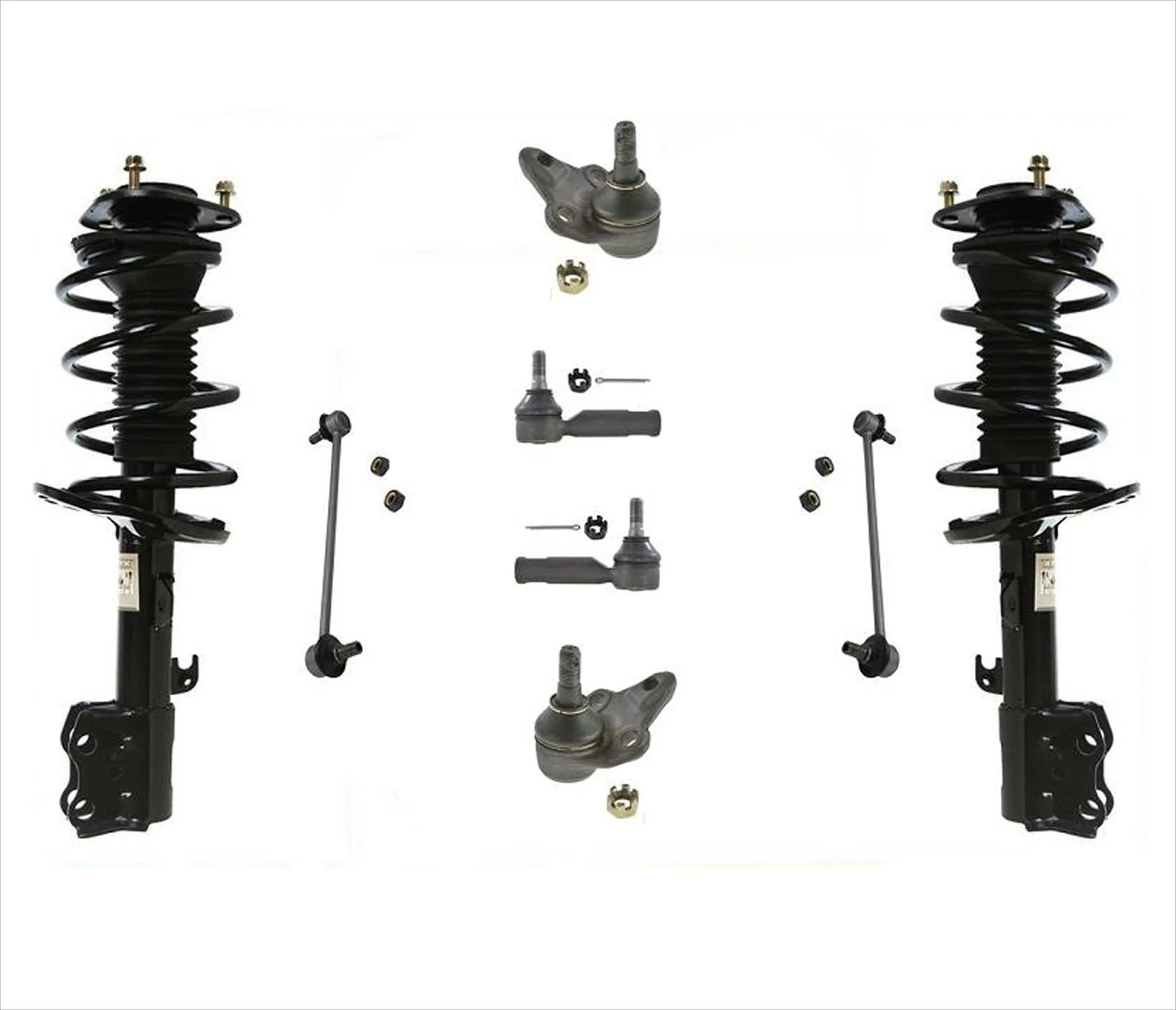 Front Complete Struts Ball Joints Tie Rods & Links For Toyota Corolla 14-2019