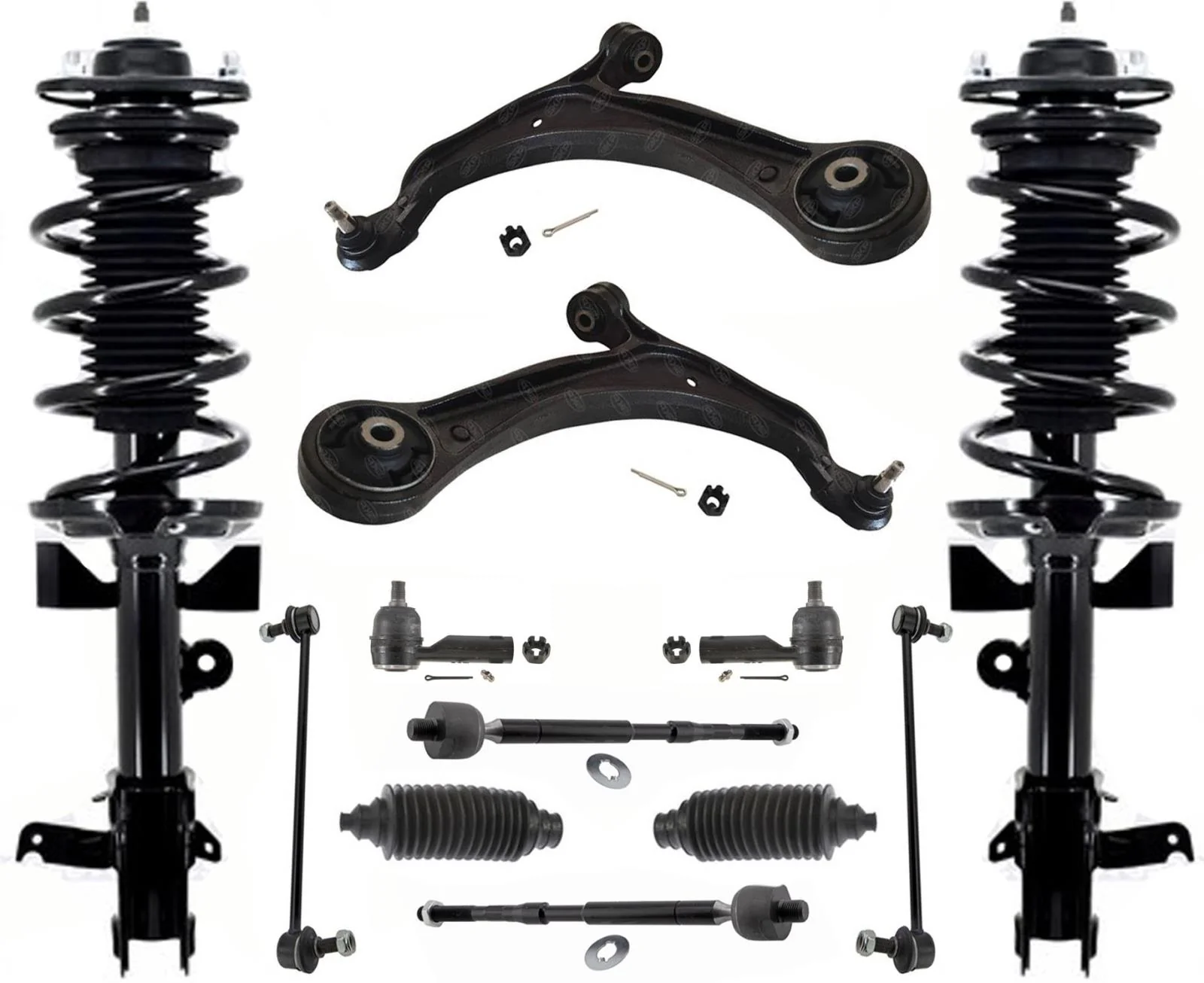Front Complete Struts Control Arms Tie Rods & Links For Honda Odyssey 2013-2017
