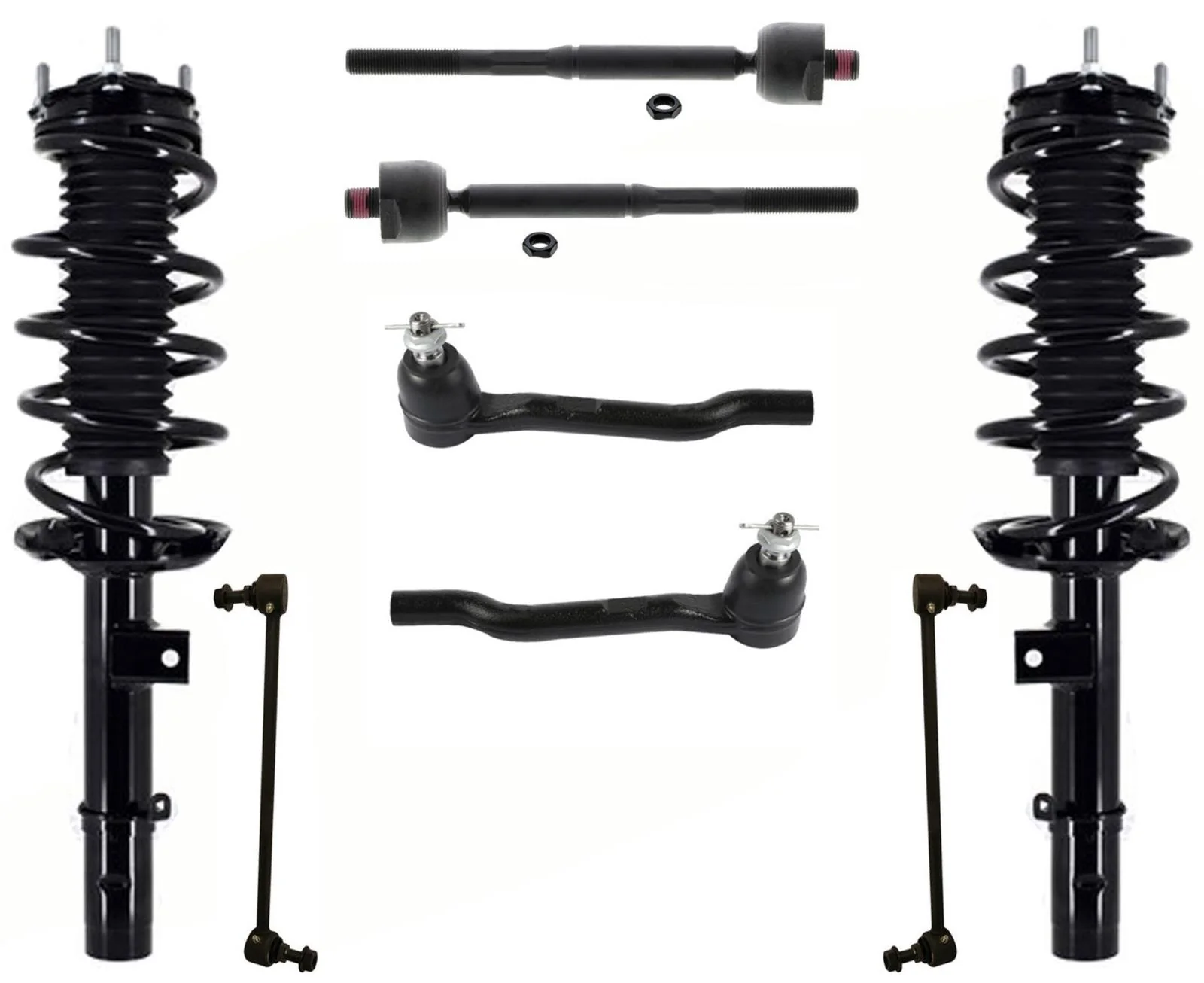 Front Complete Struts Front Links Inner Tie Rods For Honda Odyssey 2018-2024