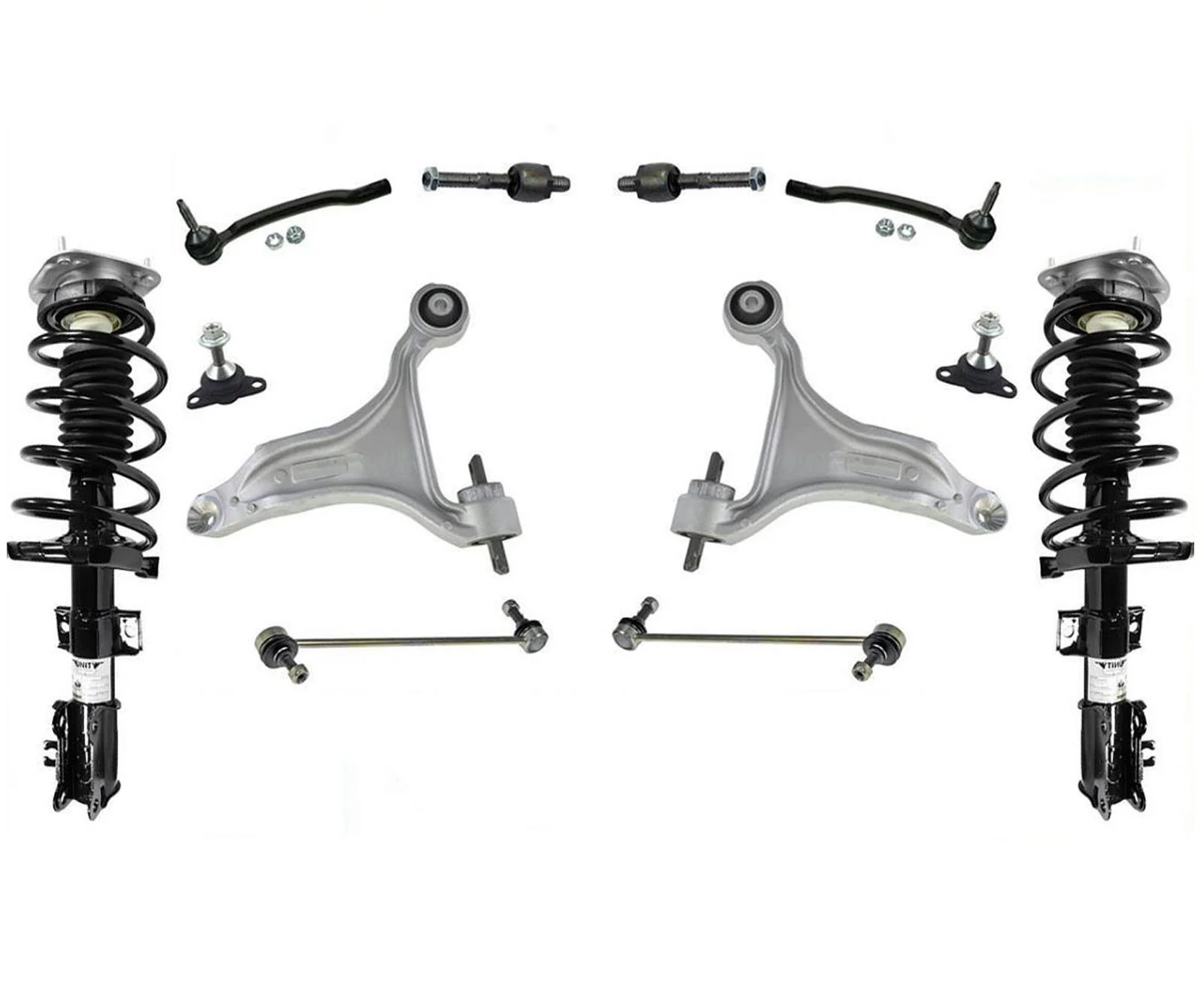 Front Complete Struts Lower Control Arm Link Tie Rods For V70 XC70 AWD Wagon