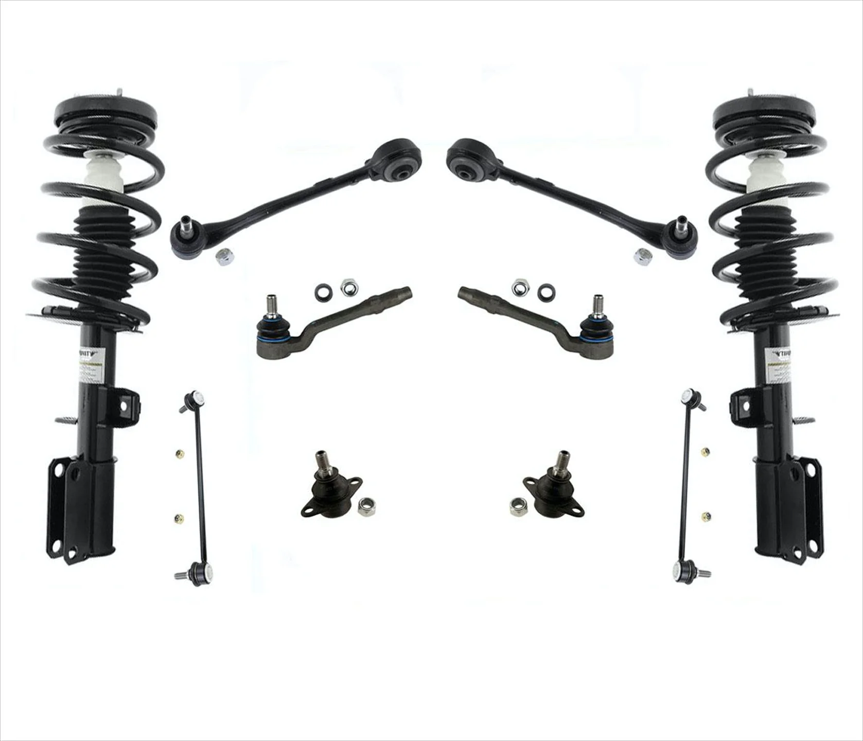 Front Complete Struts Lower Control Arms Ball Joints & Links Fits 00-06 BMW X5