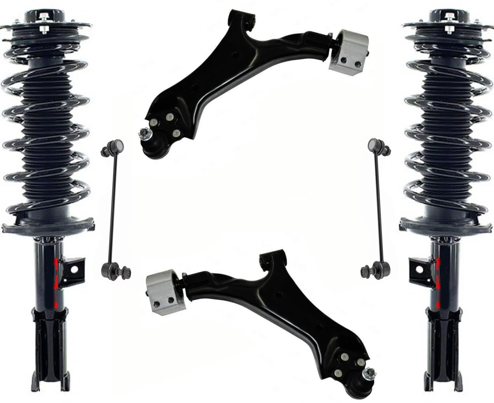 Front Complete Struts Lower Control Arms & Links For Chevrolet Equinox 2010-17
