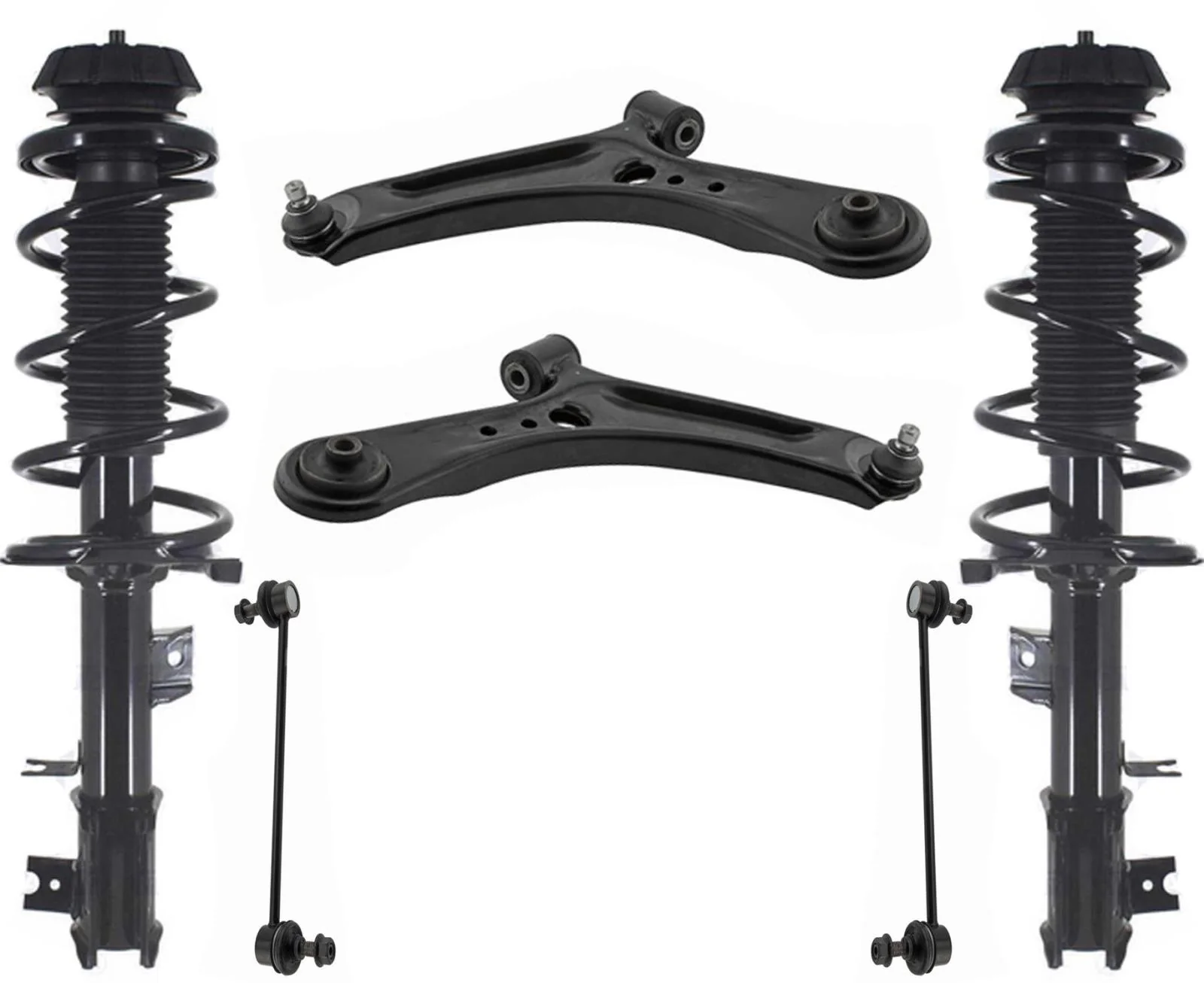 Front Complete Struts Lower Control Arms & Links For Suzuki SX4 Base 2007-2013