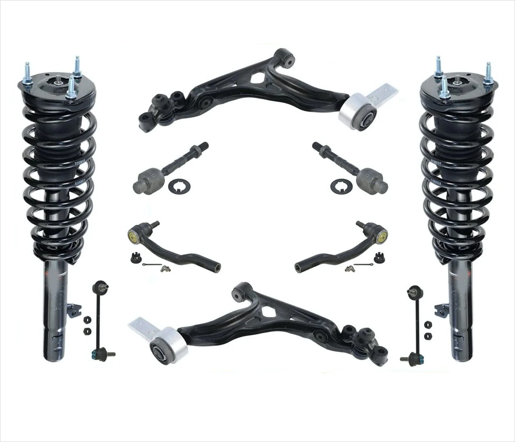 Frt Coil Spring Struts Control Arms Tie Rods Links for Mazda 6 S 3.7L 2009-2013