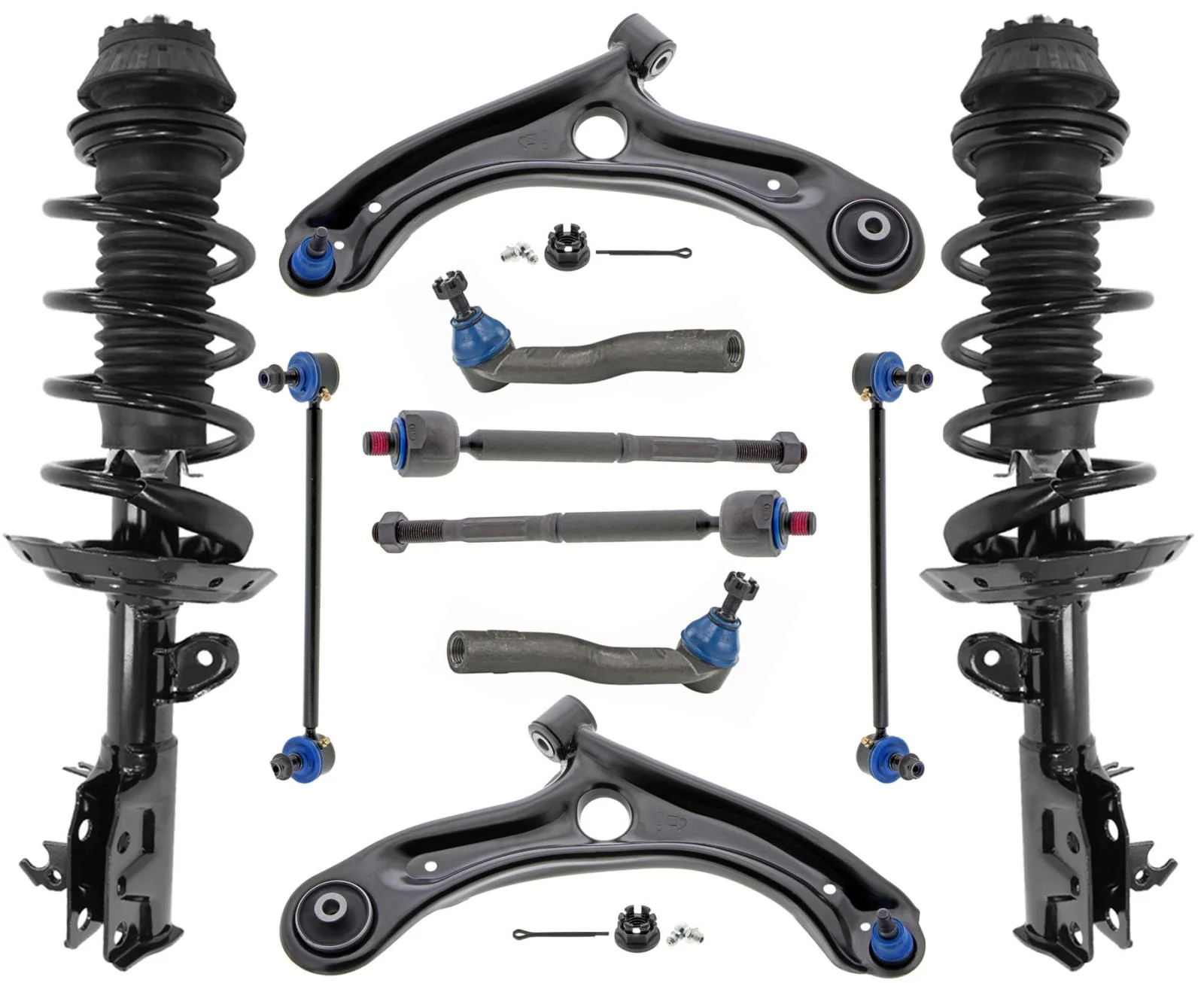 Front Complete Struts Mevotech Control Arms Tie Rods Links For Honda Fit 15-20