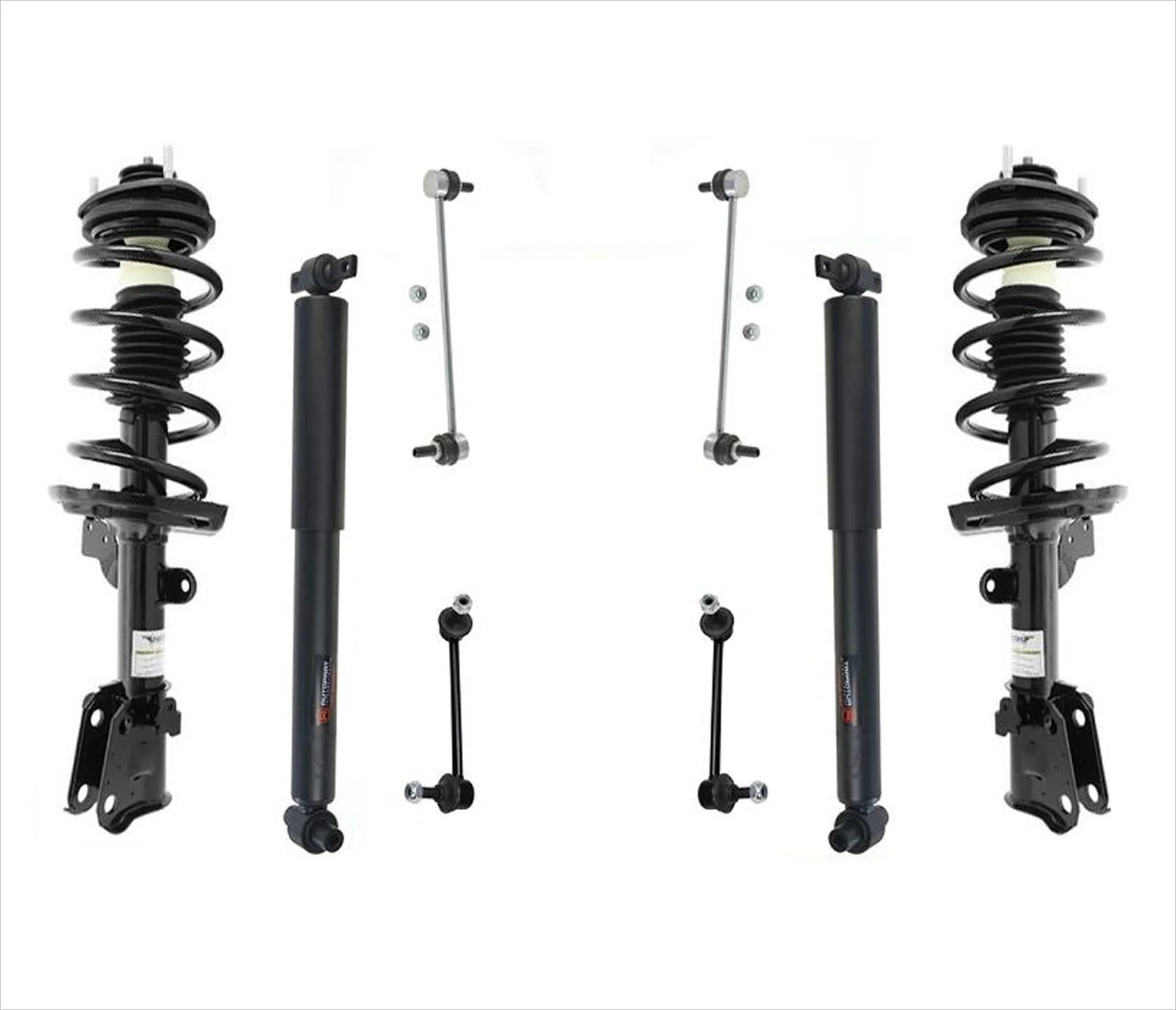 Front Complete Struts Rear Shocks & Front and Rear Links For 09-15 Honda Pilot