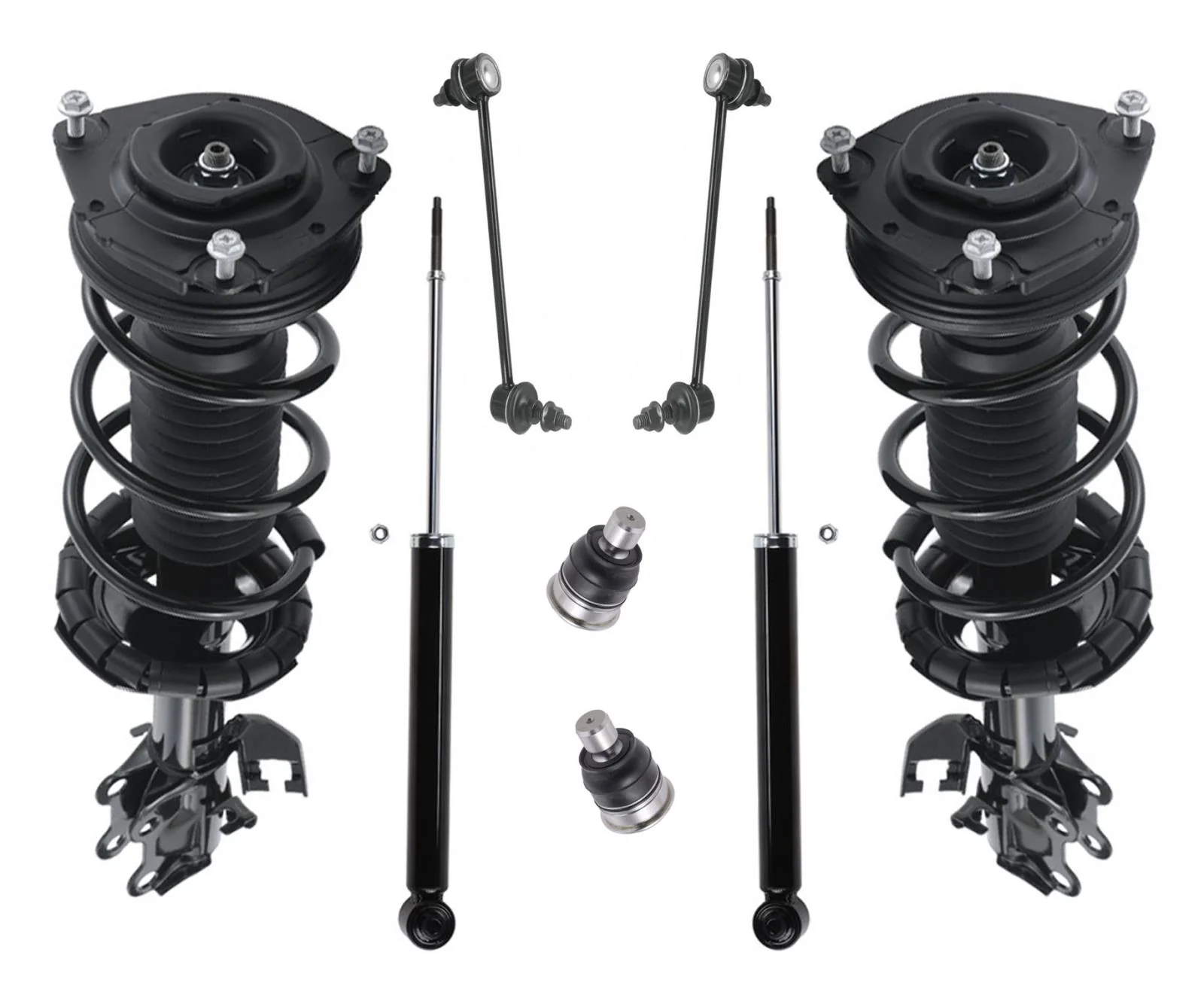 Front Complete Struts Rear Shocks Links Ball joints For Nissan 2009-2014 CUBE