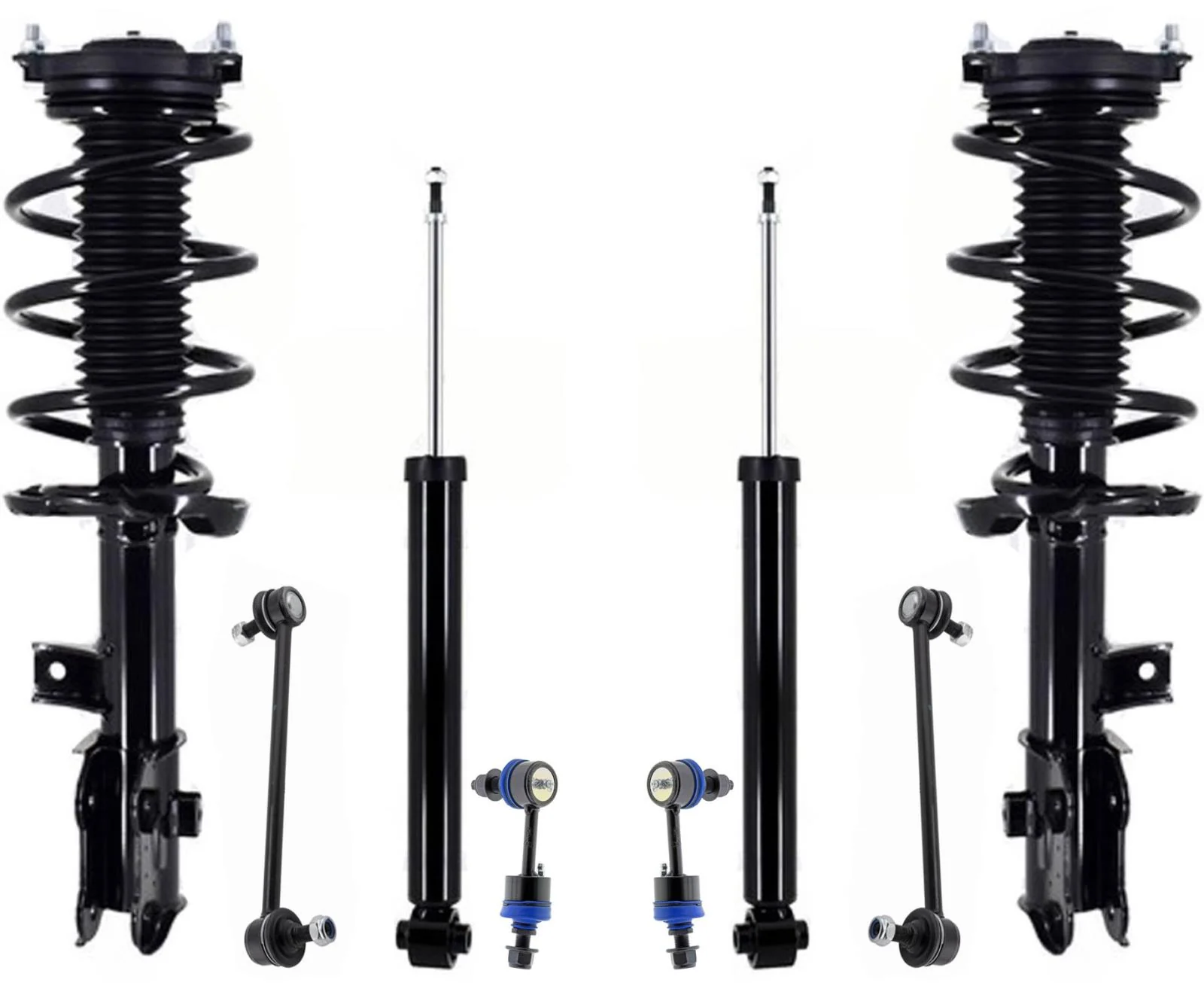 Front Complete Struts Rear Shocks & Sway Bar Links For Kia Sportage EX LX 17-19