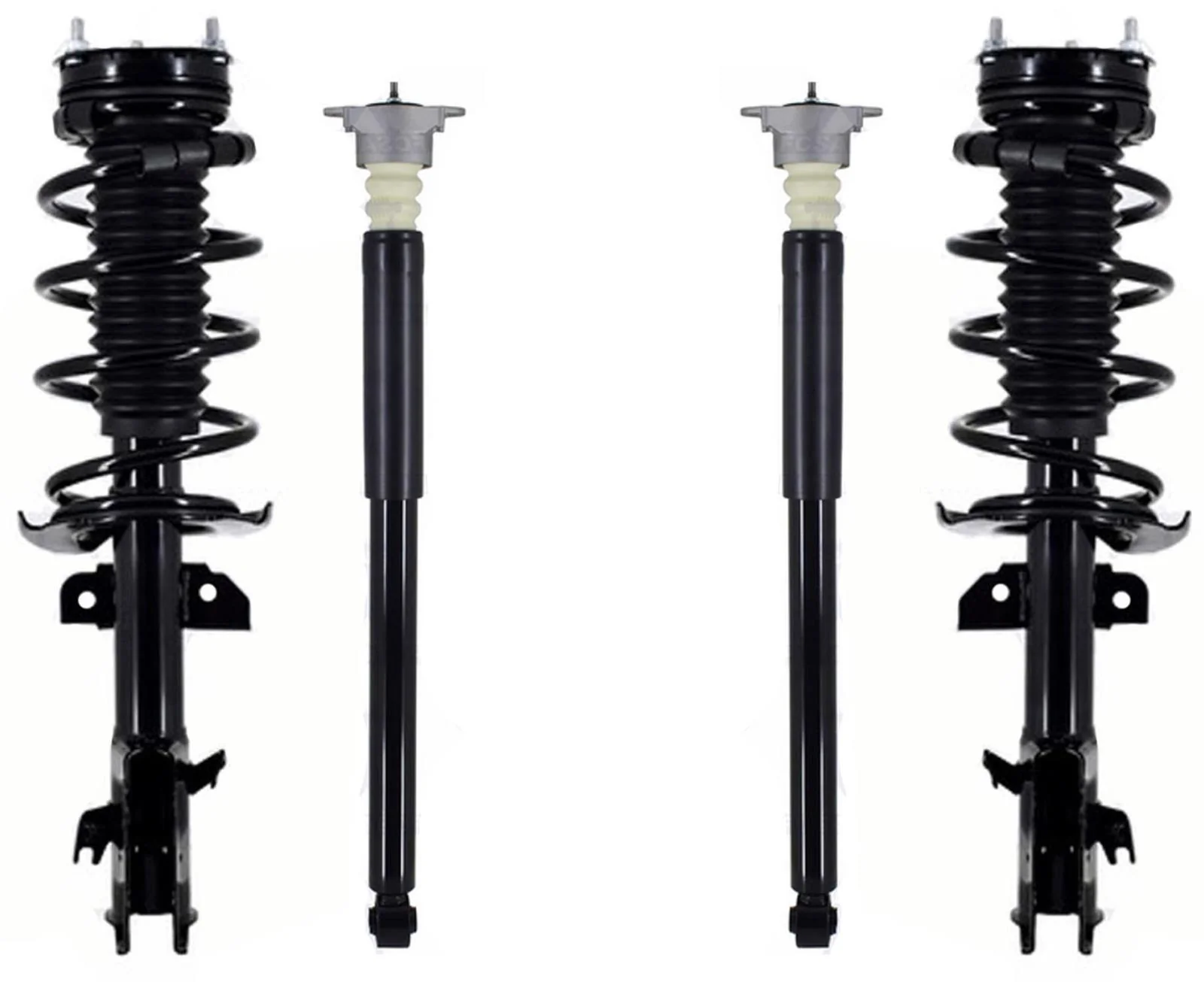 Front Complete Struts & Rear Shocks W/ Shocks Mounts For Mazda 2 2011-2014