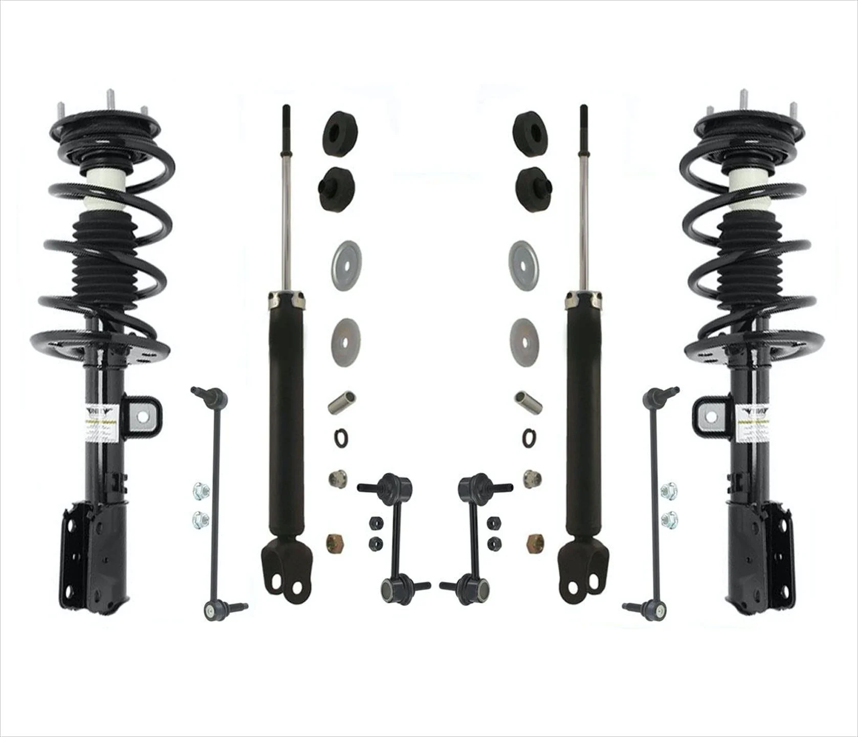Front Complete Struts Shocks Links For All Wheel Drive Ford Explorer 2011-2012