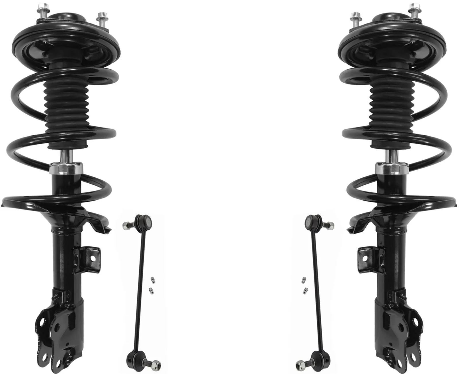 Front Complete Struts & Sway Bar Links For Lancer ES Manual Transmission 08-17