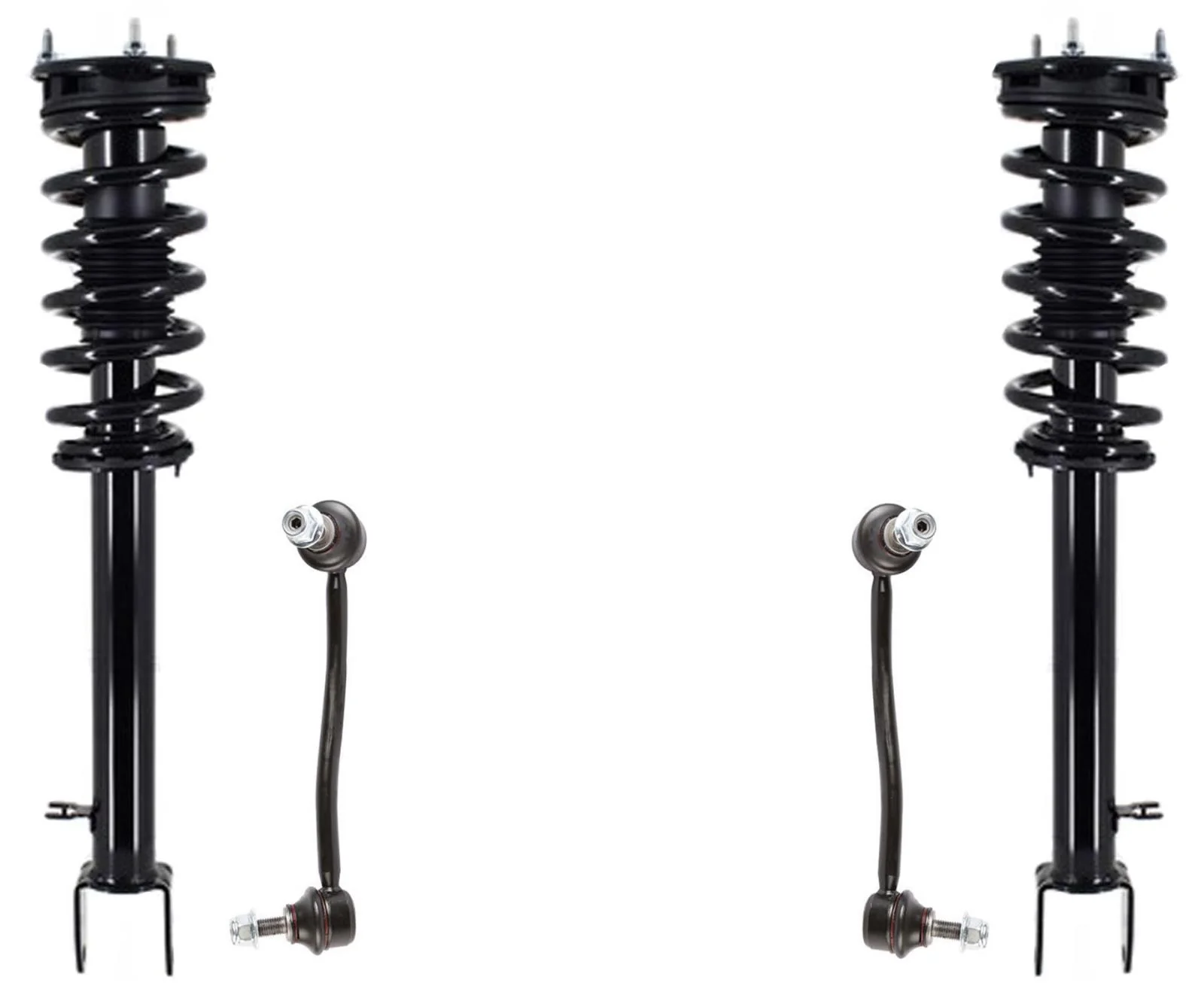 Front Complete Struts & Sway Bar Links For Tesla S 2012-2016 Rear Wheel Drive