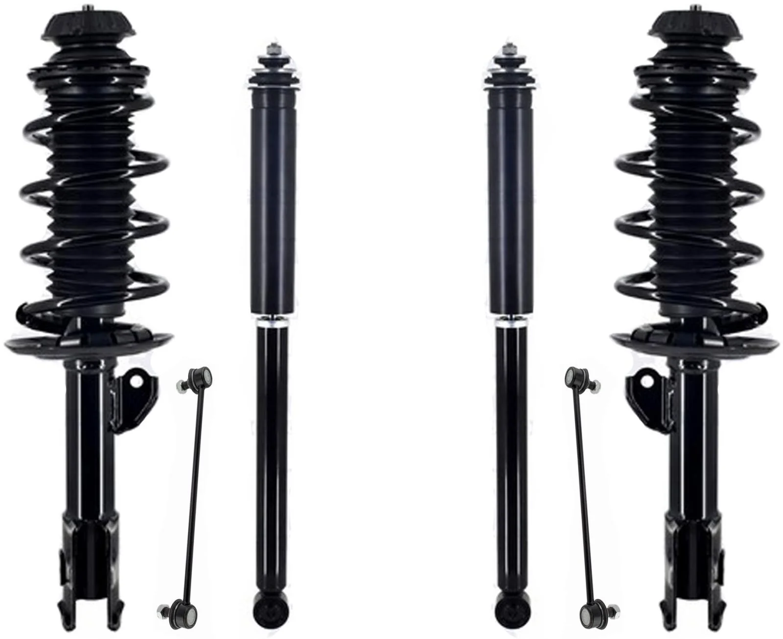 Front Complete Struts Sway Bar Links & Rear Shocks For Toyota Yaris 2006-2015