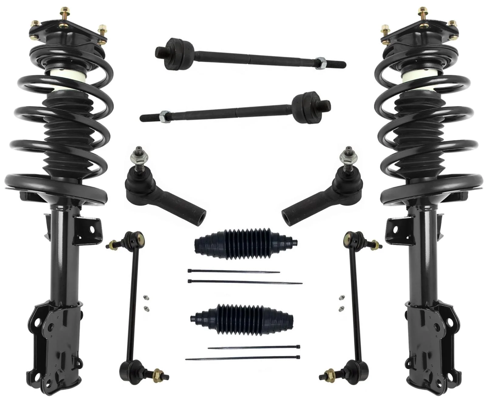 Front Complete Struts Tie Rods & Sway Bar Links For Ford Mustang 2011-2014