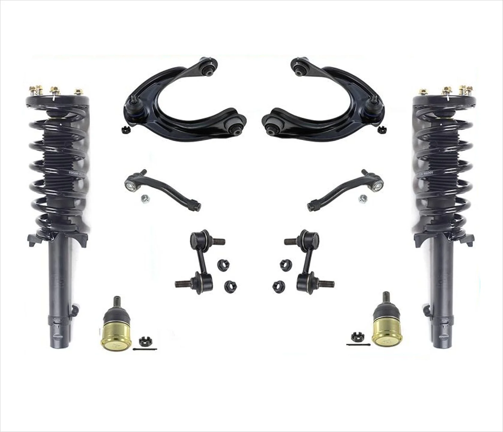Front Struts Upper Arms Ball Joints Tie Rods & Links for Acura TL SH 09-14