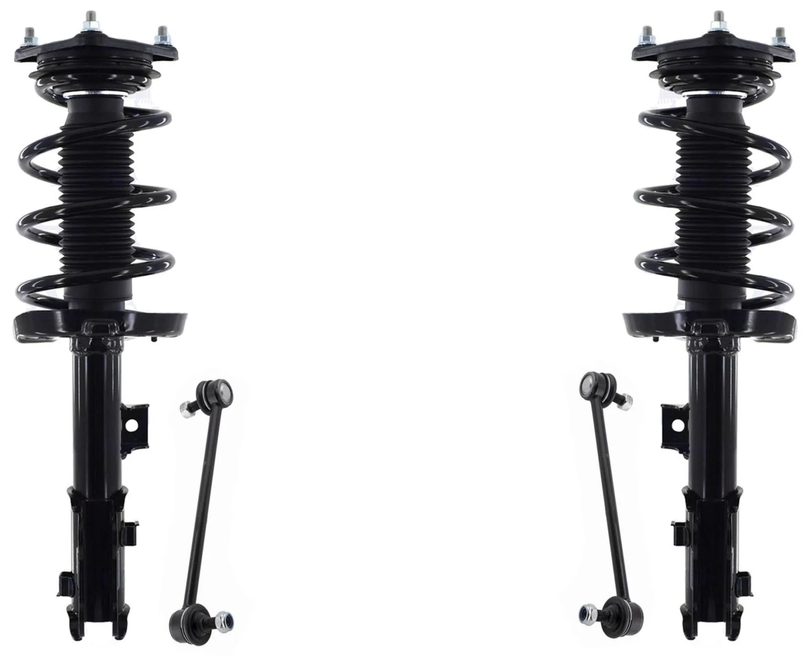Front Complete Struts W/ Coil Spring Assembly & Links For Kia Soul 2014-2019