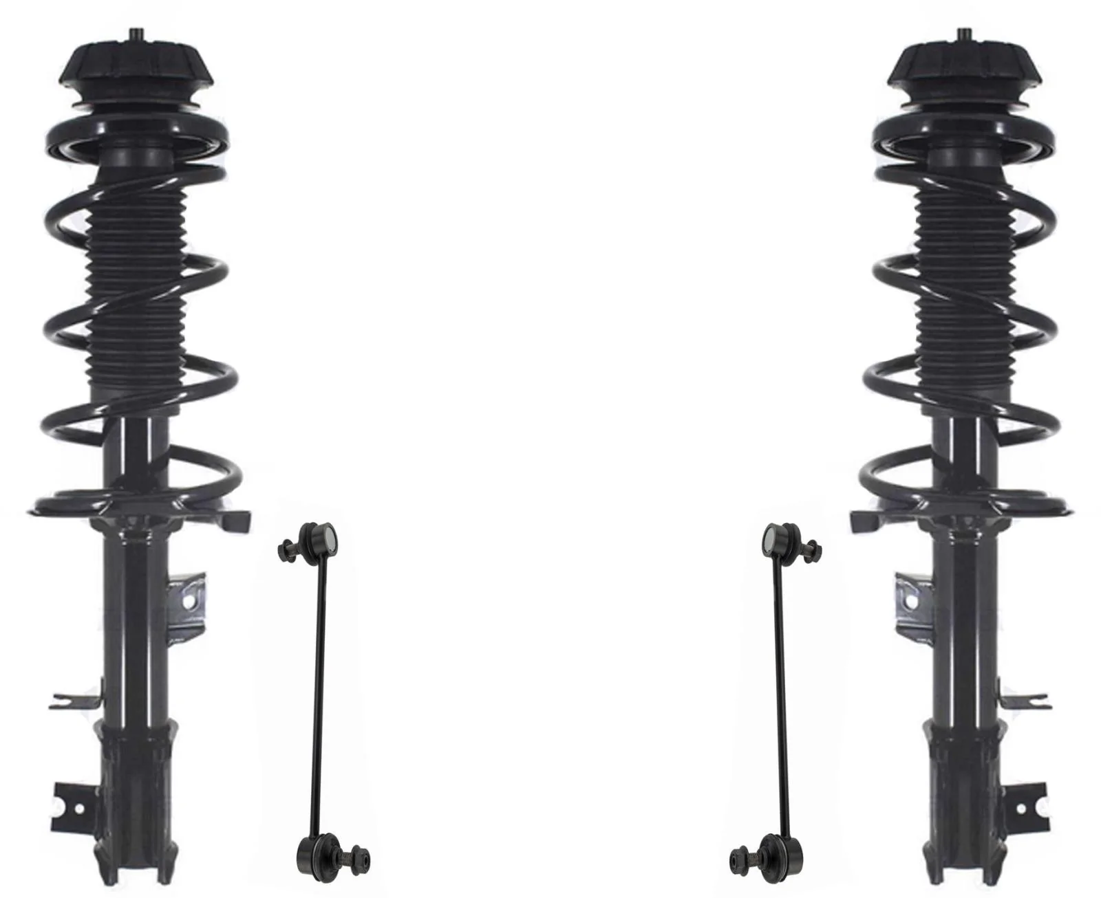 Front Complete Struts W/ Coil Spring & Links For Suzuki SX4 Sport 2008-2013