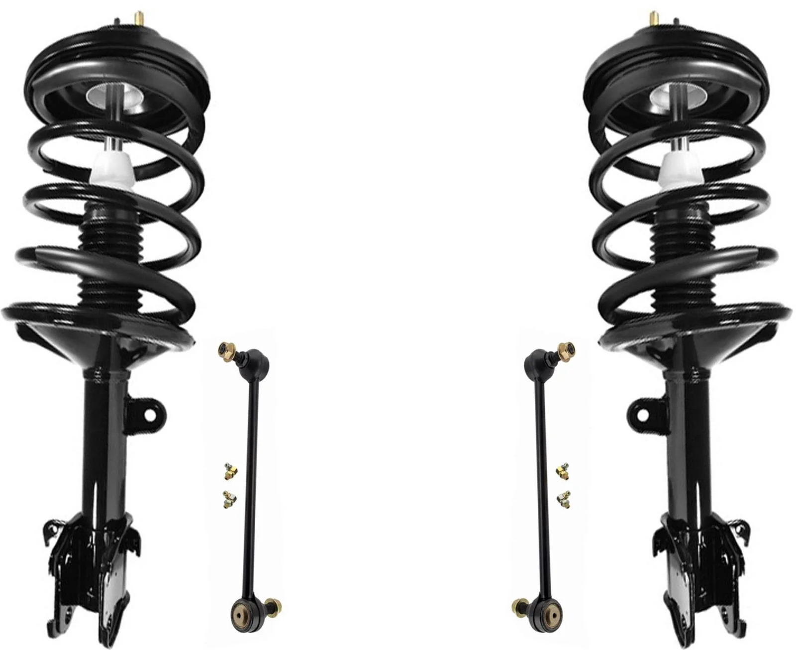 Front Complete Struts W/ Coil Springs & Links For Pilot 06-08 Front Wheel Drive