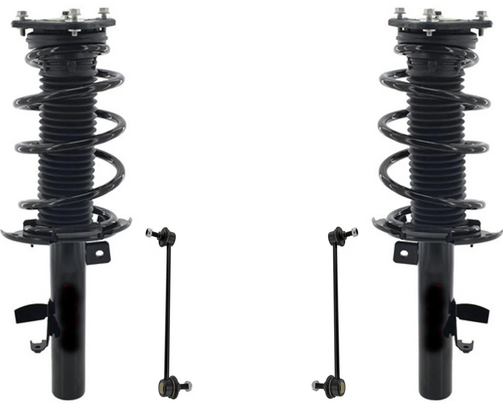 Front Complete Struts W/ Coil Springs & Sway Bar Links For Ford Focus ST 14-15
