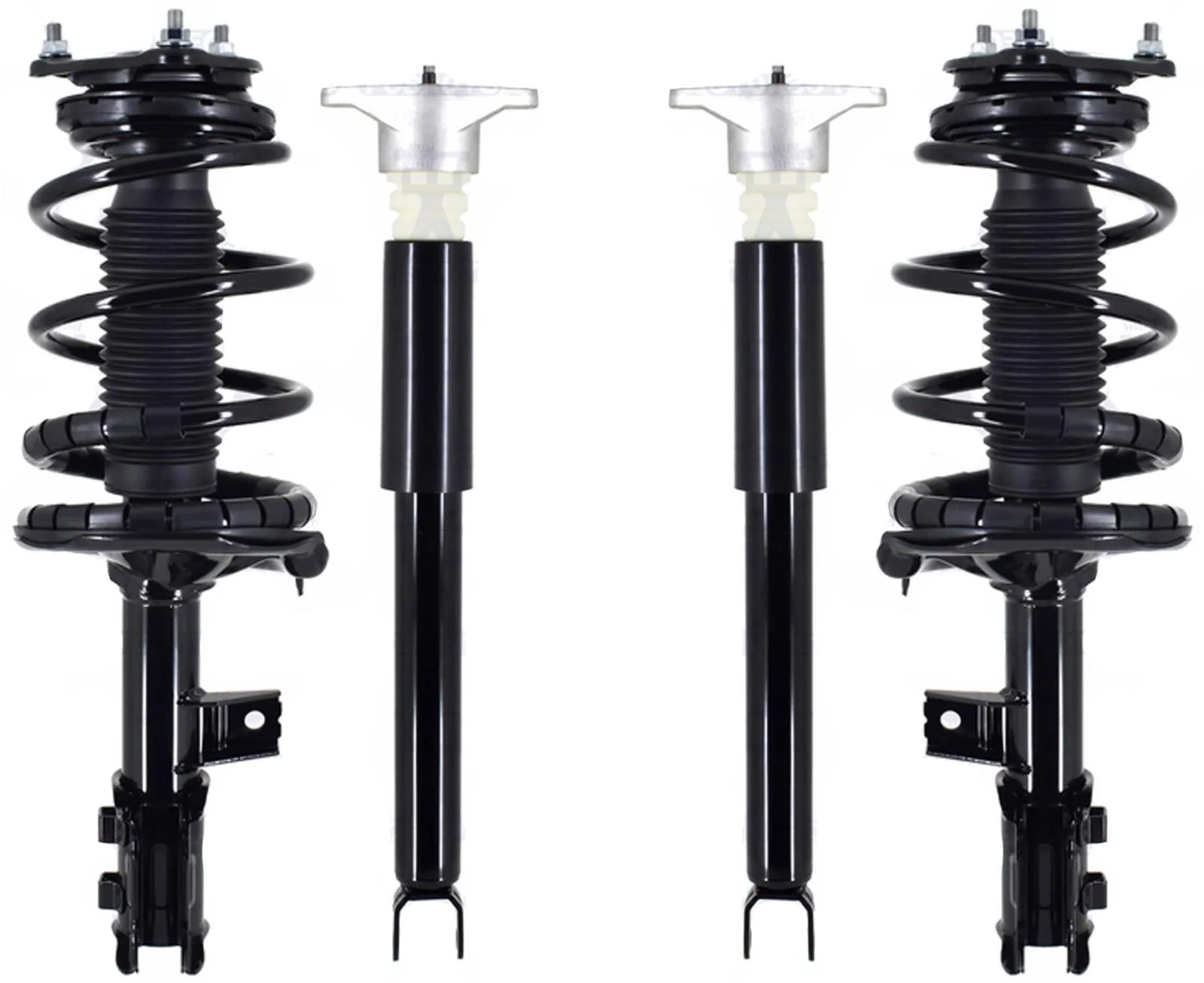 Front Complete Struts W/ Spring & Rear Complete Shocks For Hyundai Elantra 07-10
