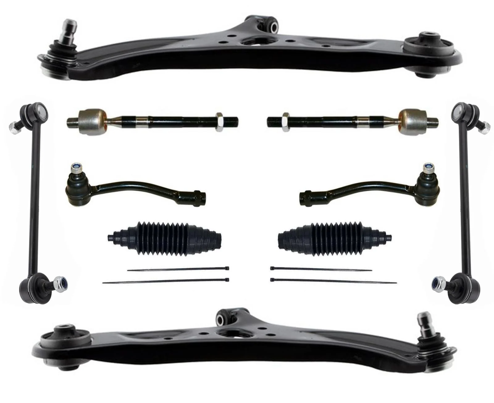 Front Control Arms Ball Joints Tie Rods & Links For Kia Rio 2012 2013 2014 2017