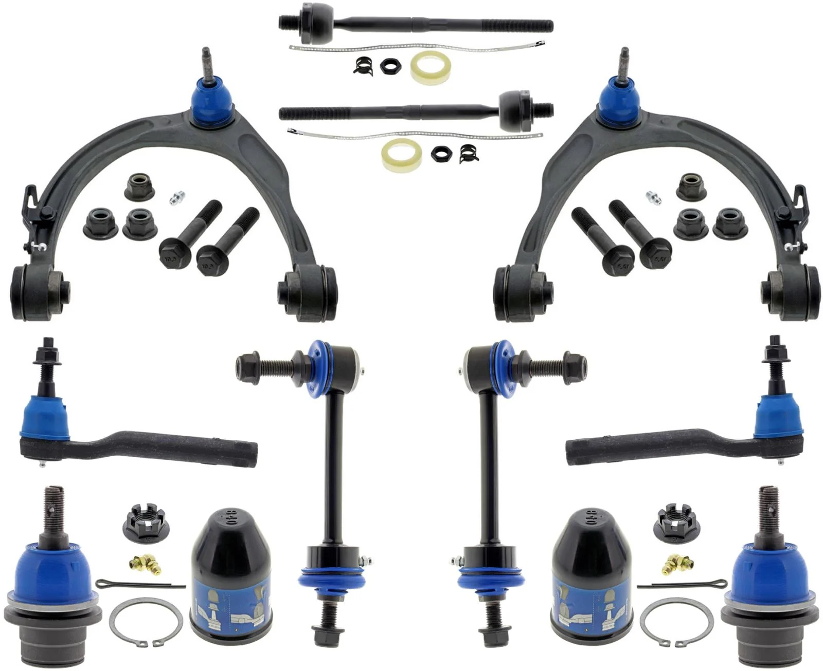 Front Control Arms W/ Ball Joints Tie Rods & Links For F-150 Raptor 2017-2020