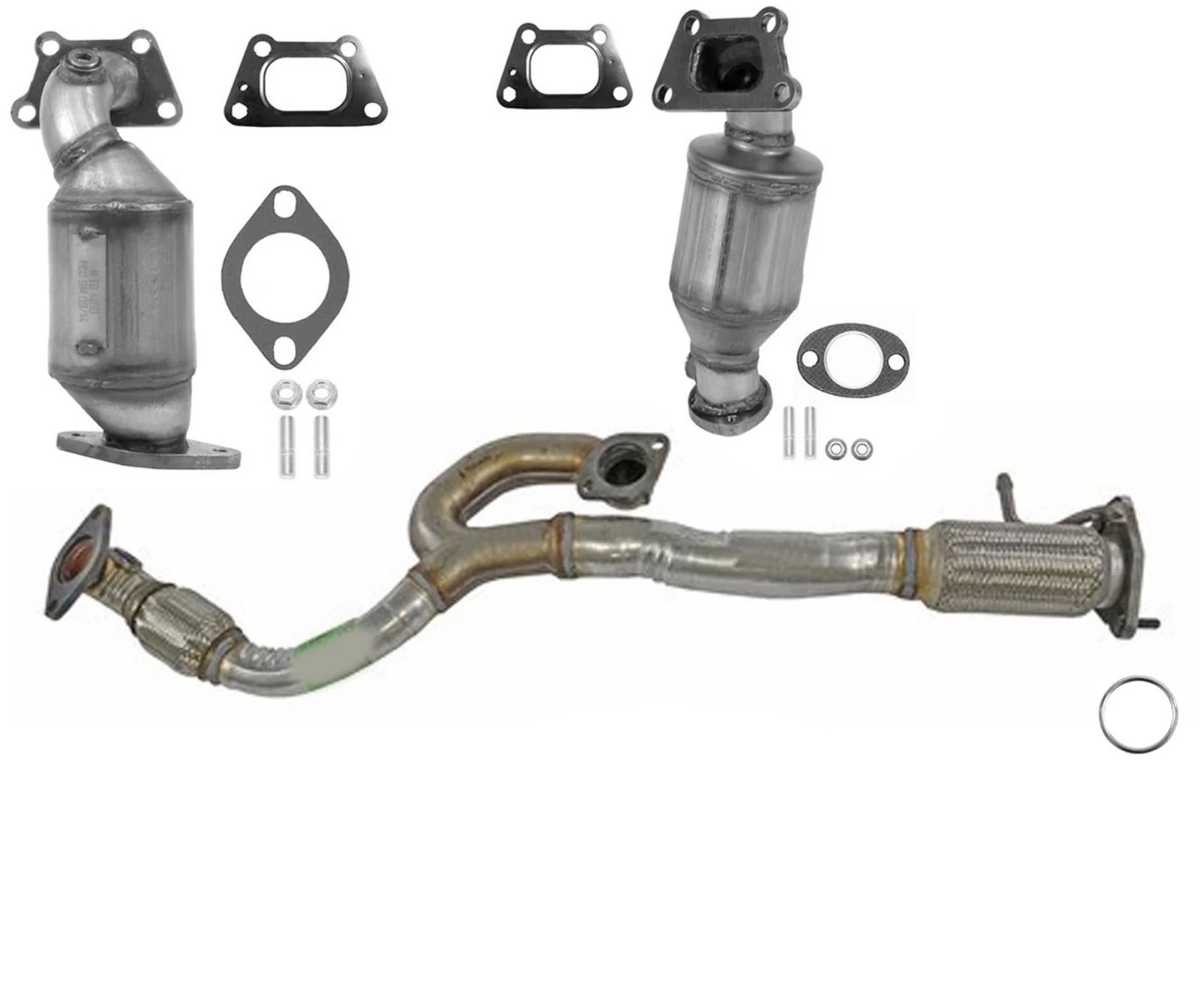 Front Converters Engine Y Flex Pipe w/ Gaskets For Equinox 3.0 3.6L 2012-2017
