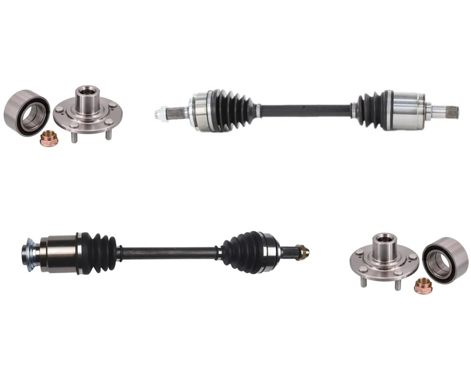 Front CV Axles & Wheel Hub For Acura ILX 2.0L 2013-2015 Automatic Transmission