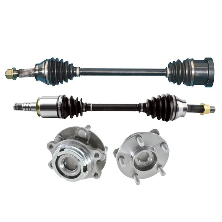 Front CV Drive Axles with Hub & Bearing Assemblies for 09-13 Infiniti FX50 4x4