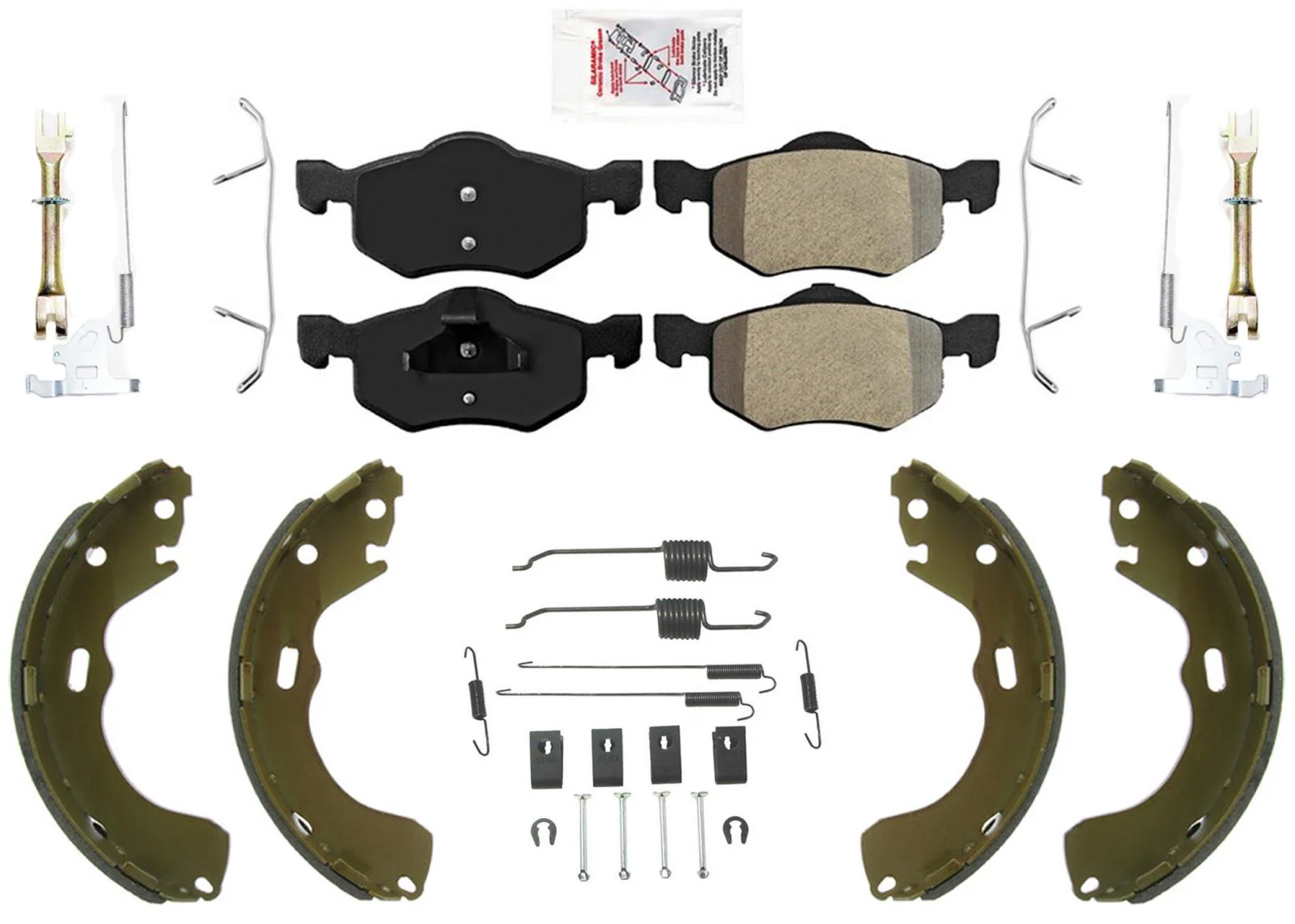 Front Disc Brake Pads Brake Shoes Springs Adjusters for Ford Escape 2001-2007