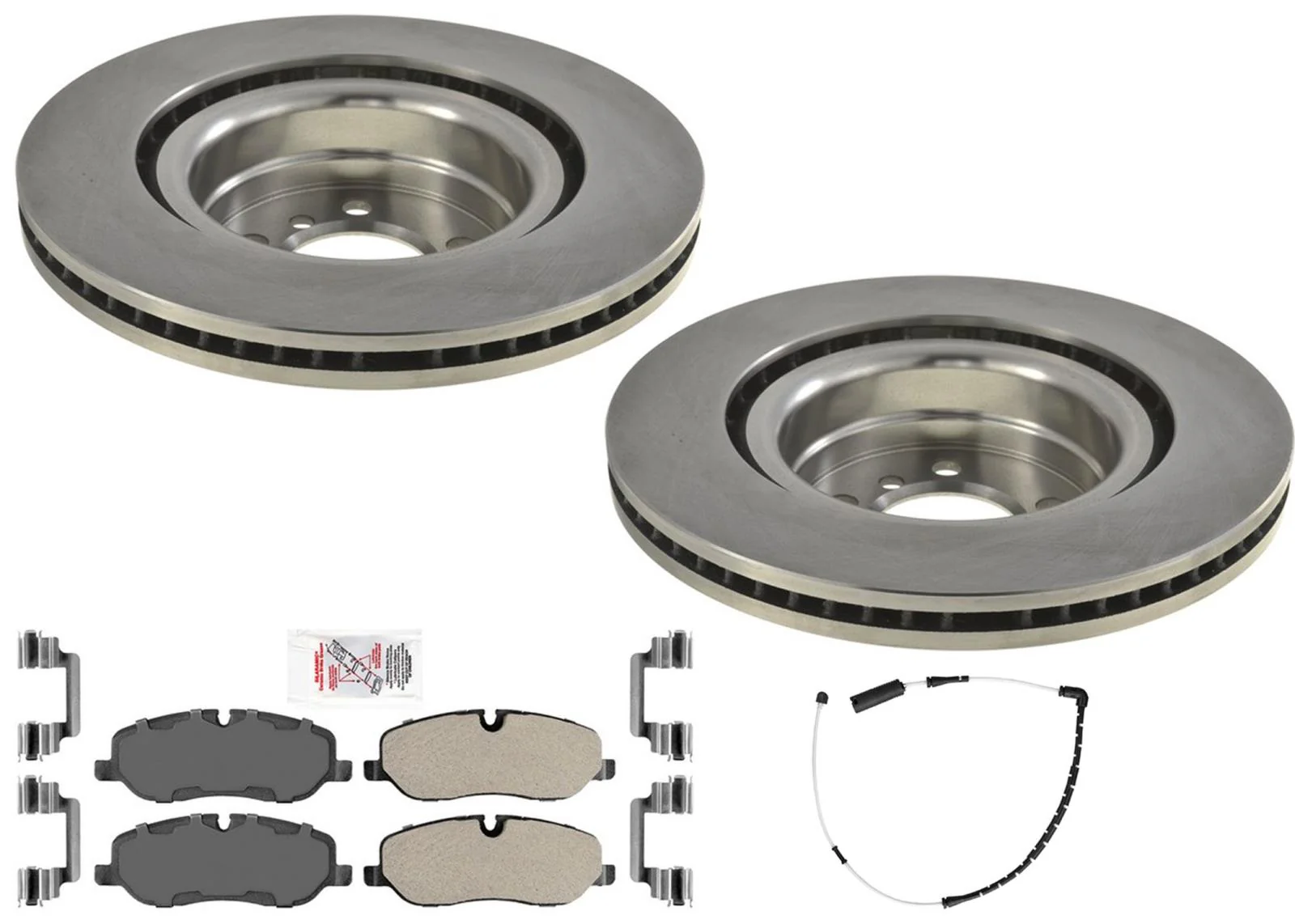 Front Disc Brake Rotors Pads Hardware For 06-09 Land Rover Ranger Rover 4.4 HSE
