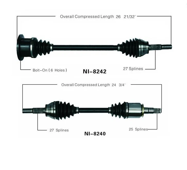 Front Driver Side And Passenger Side Axles for Infiniti Fx45 2003-2008