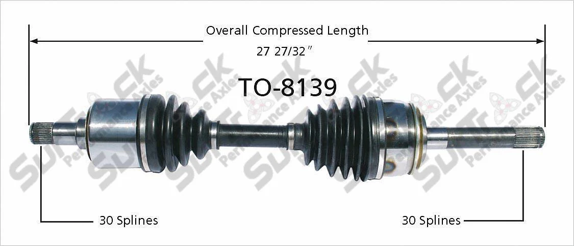 Complete Front CV Drive Axle Shaft Fits Lexus LX470 Toyota Land Cruiser 98-07