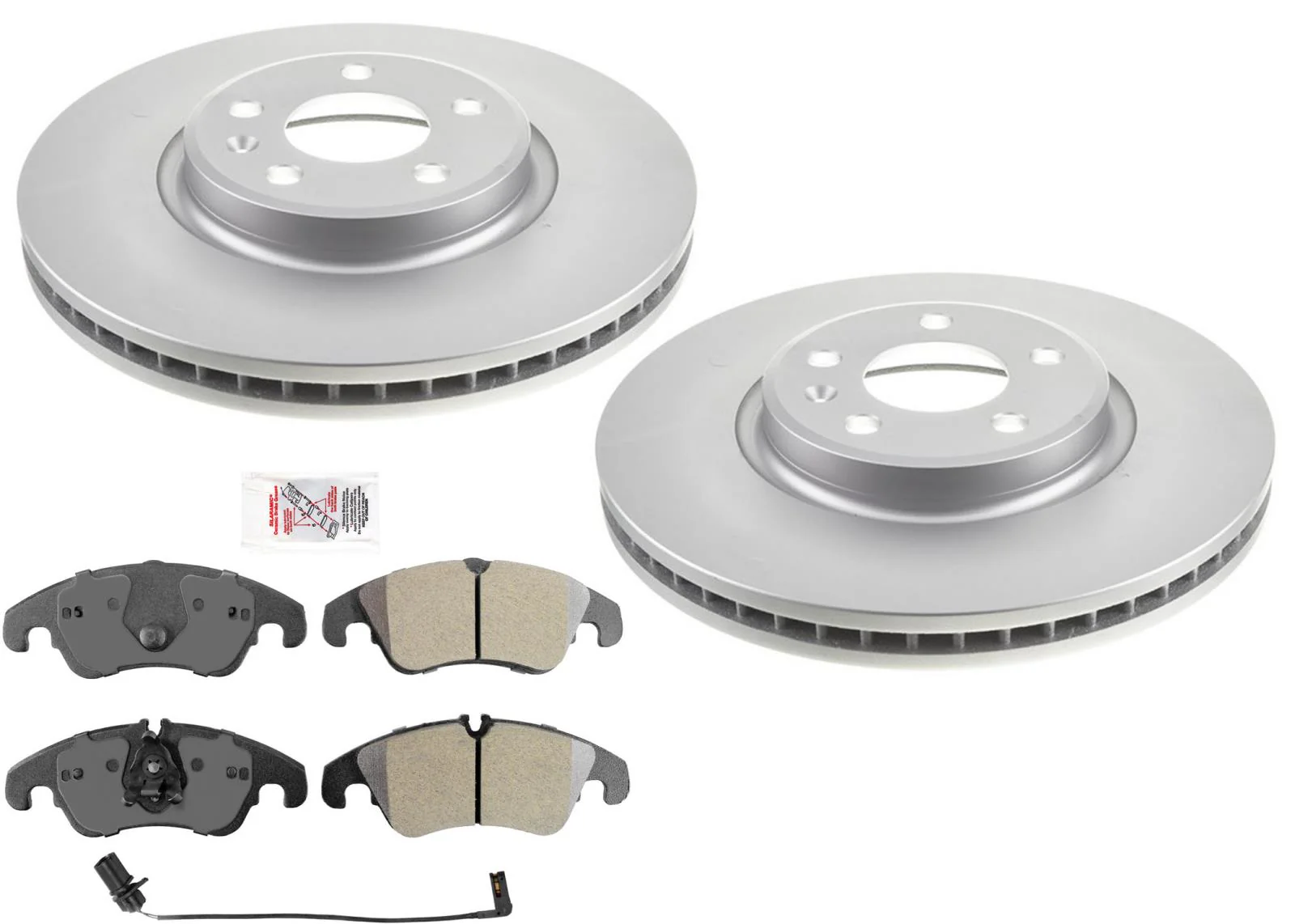 Front GEO Coated 320MM Disc Brake Rotors Disc Brake Pads for Audi A6 12-13