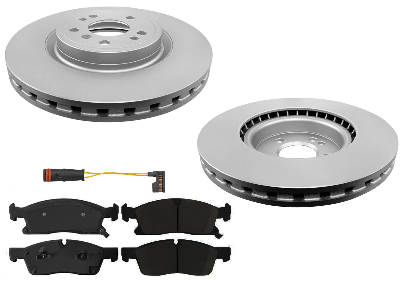 Front GEO Coated Brake Rotors & EPS Brake Pads For Mercedes Benz GLE350 16-18