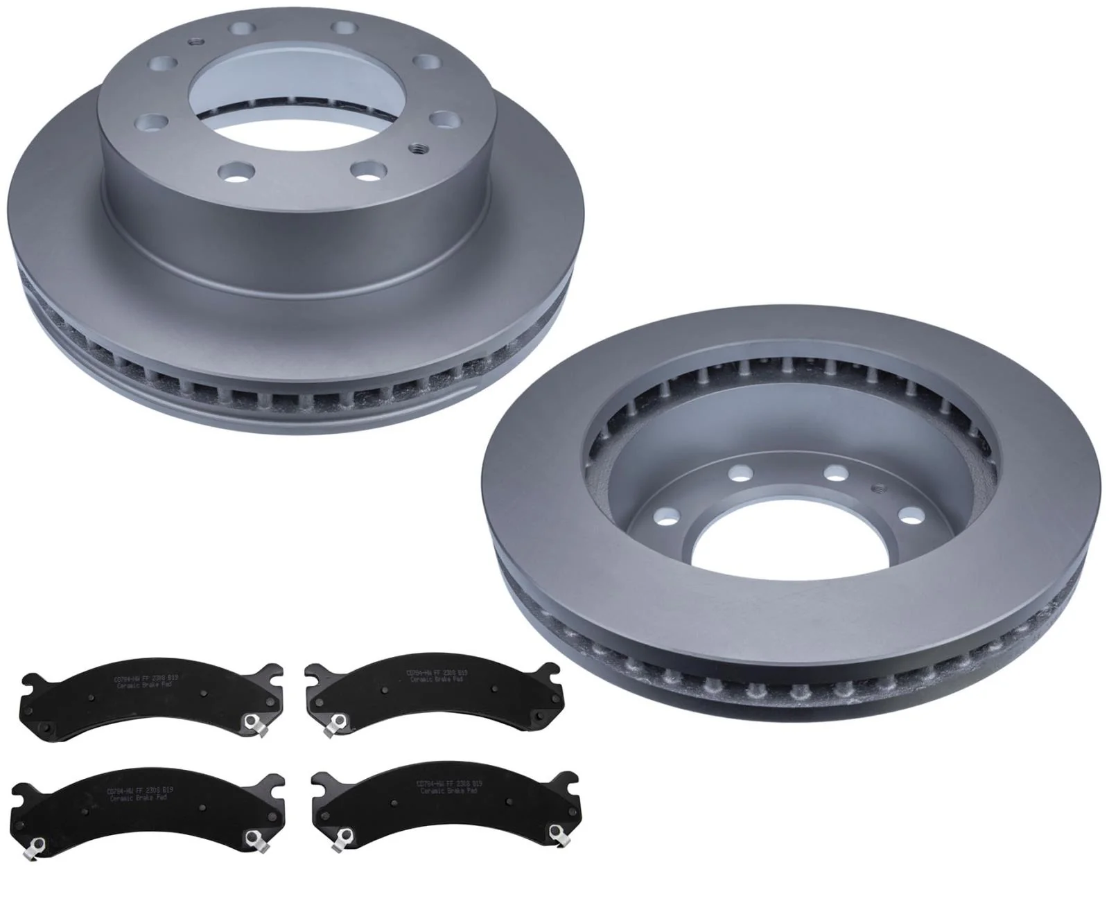 Front GEO Fleet Duty Coated Disc Brake Rotors Pads For Express Van 2500 21-2022