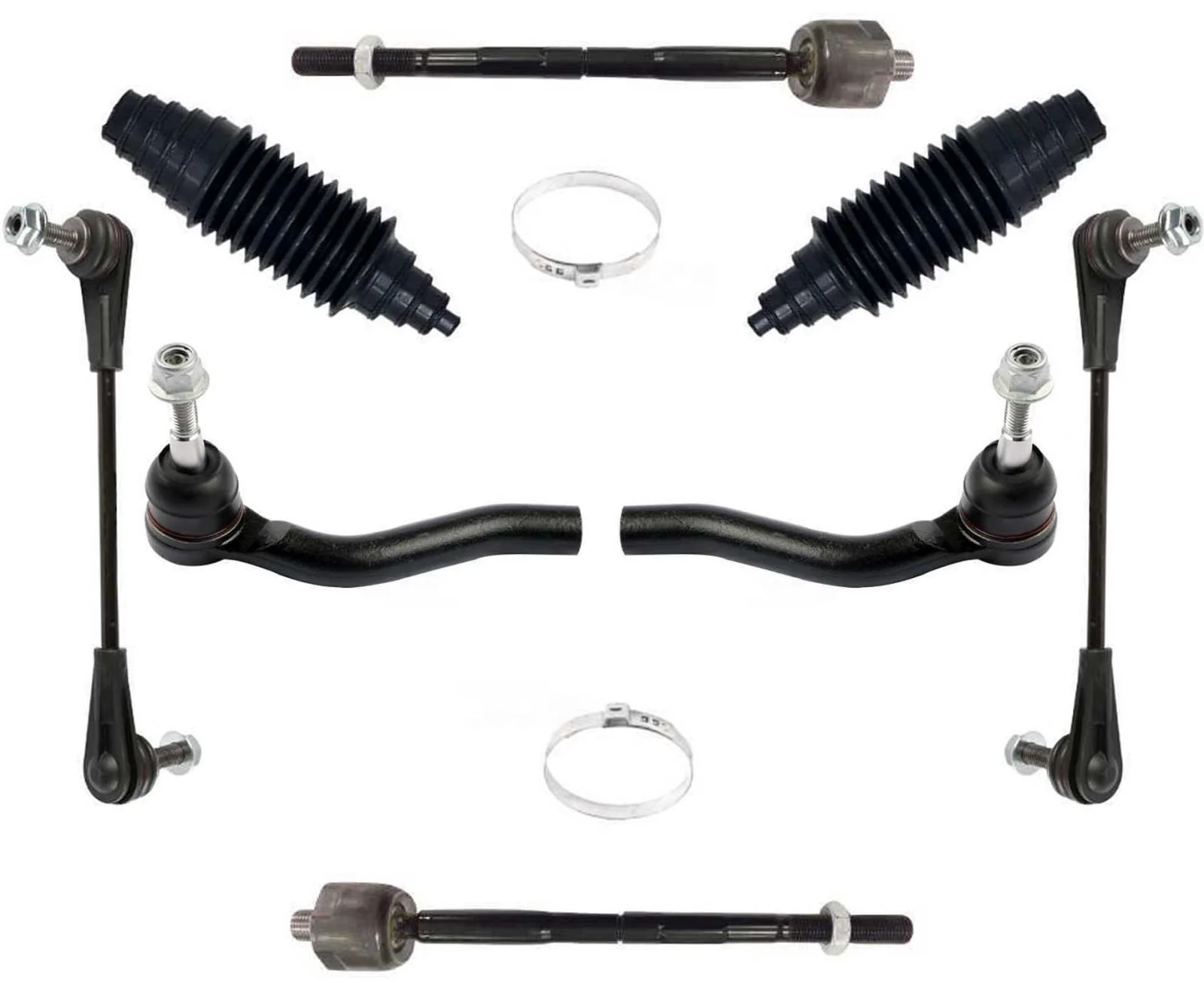 Front Inner and Outer Tie Rods & Links For GMC Acadia 2017-2023 & XT5 2017-2023