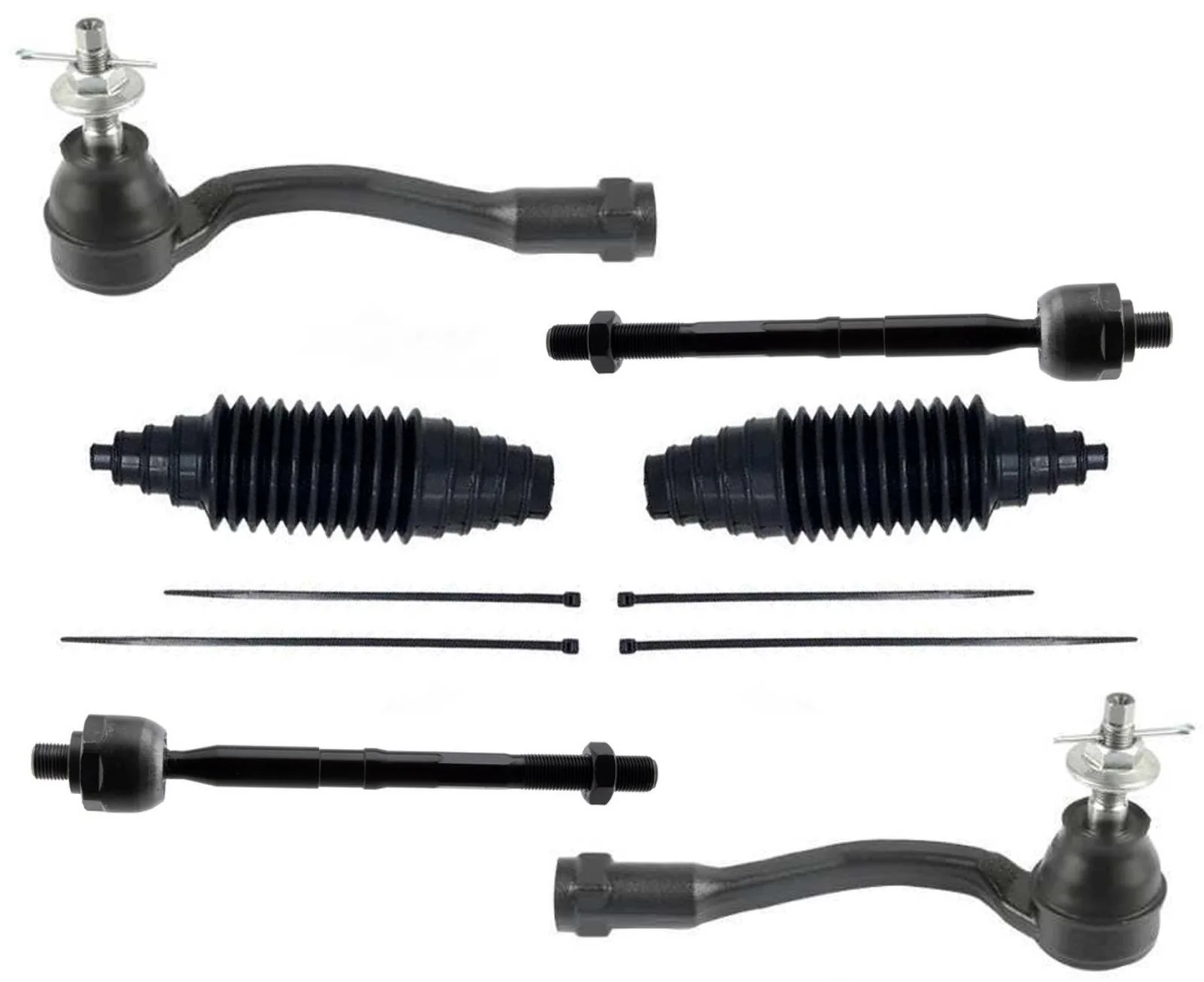 Front Inner & Outer Tie Rods & Boots For Hyundai Nexo 2019 2020 2021 2022