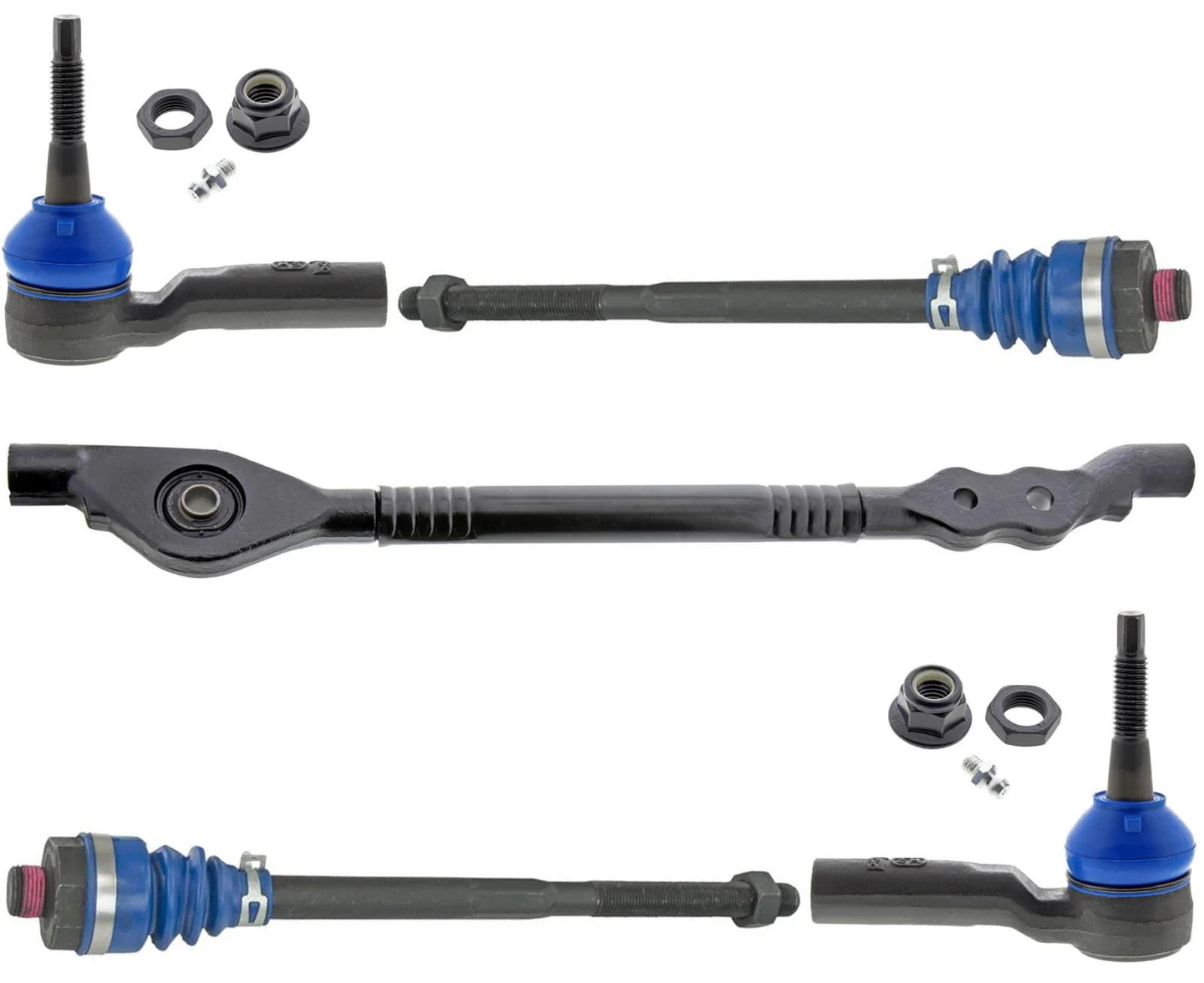 Front Inner Outer Tie Rods & Center Link For Chevrolet Silverado 2500 HD 20-22
