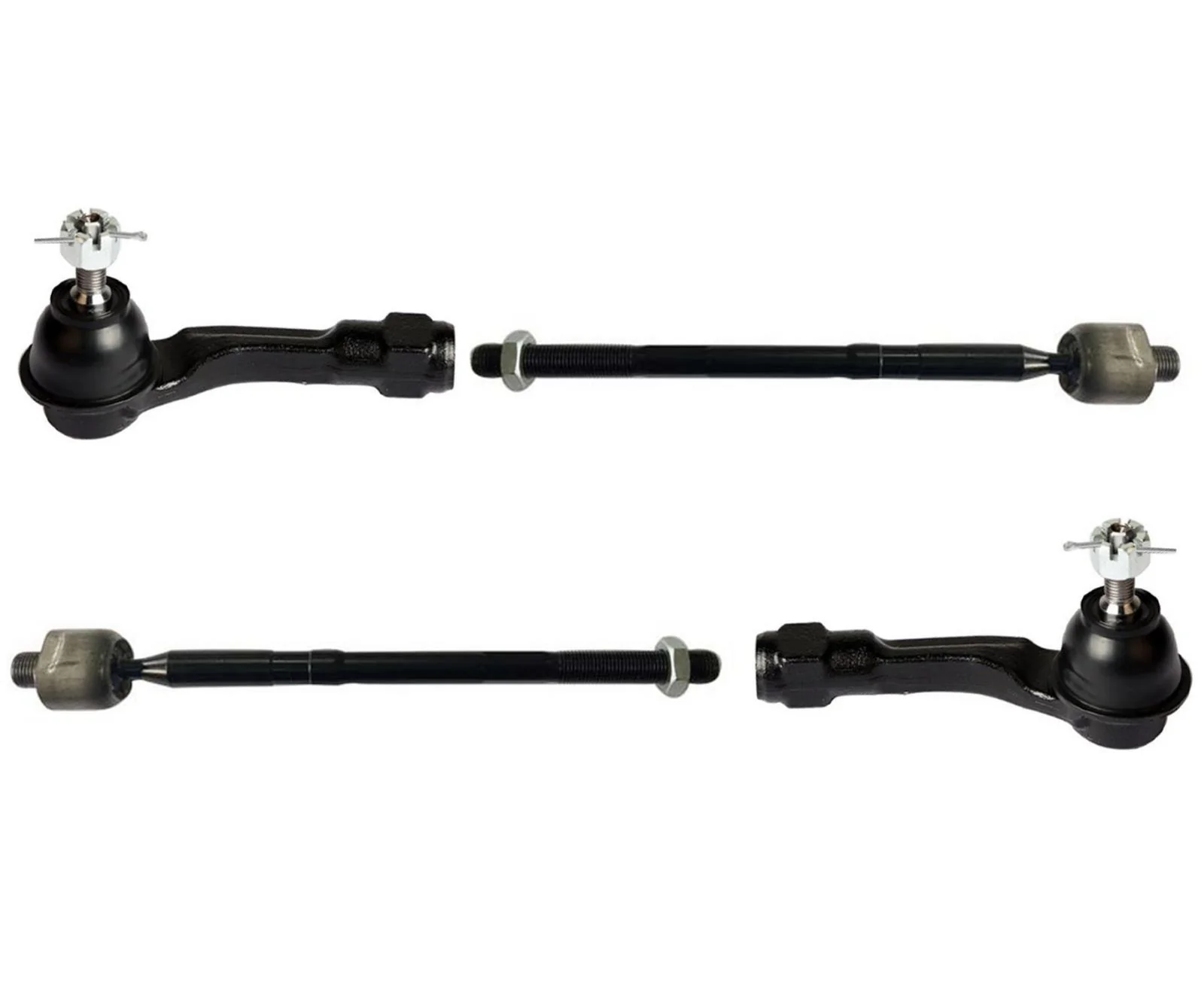 Front Inner & Outer Tie Rods For Kia Rio 2018-2022 & For Hyundai Accent 18-2021