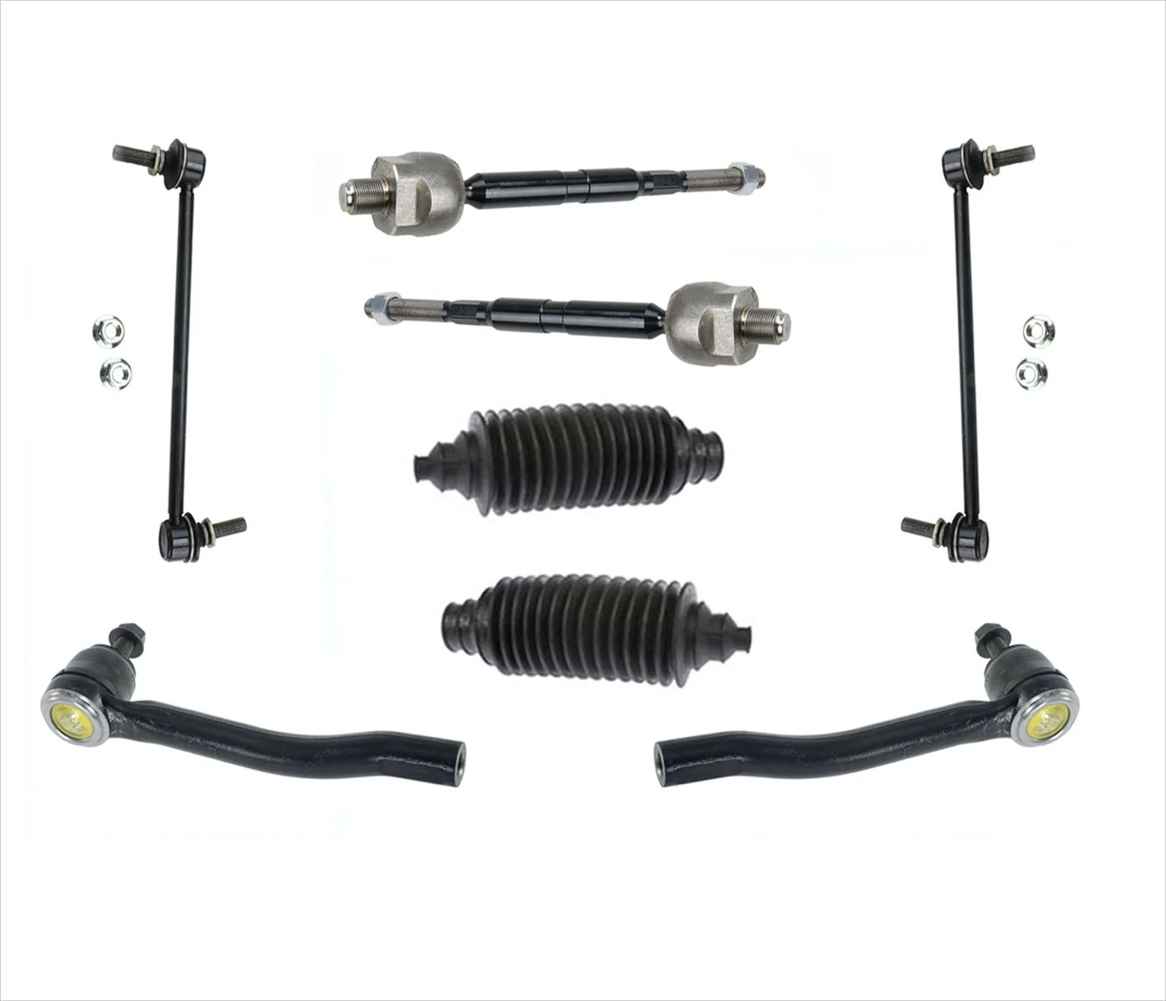 Front Inner & Outer Tie Rods Links & Universal Boots For Nissan JUKE 2011-2017