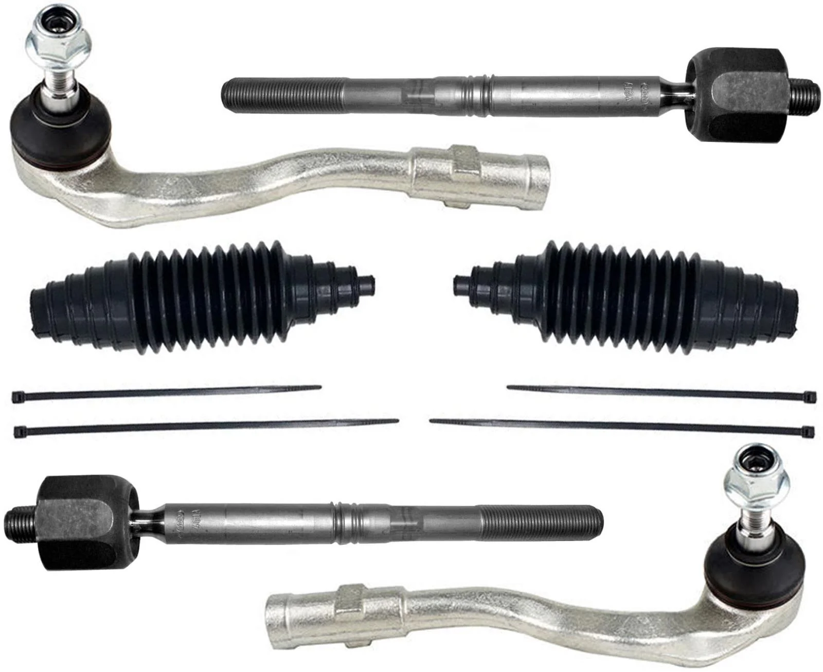 Front Inner & Outer Tie Rods & Universal Boots For Porsche Macan 2015-2021