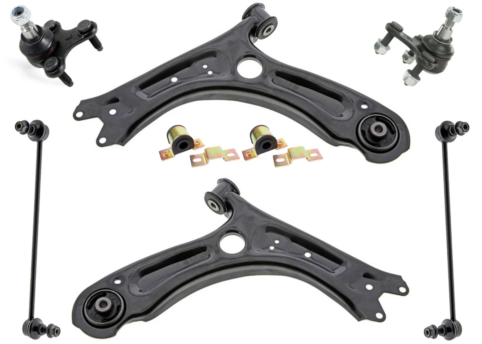 Front L&R Lower Control Arm w Ball Joint for Volkswagen Jetta Sedan 2011-2018