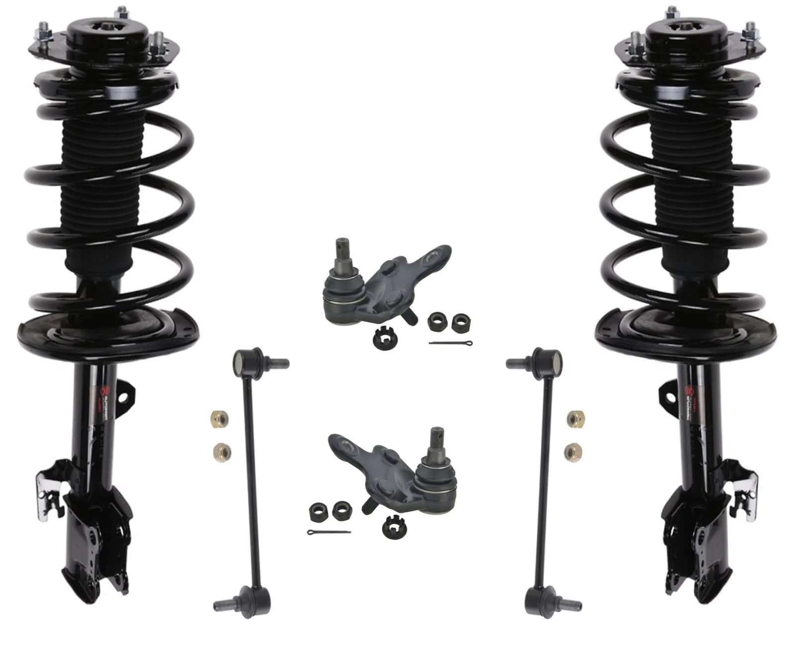 Front Left & Right Complete Spring Struts for Toyota Highlander 11-13 3.5L 6pcs