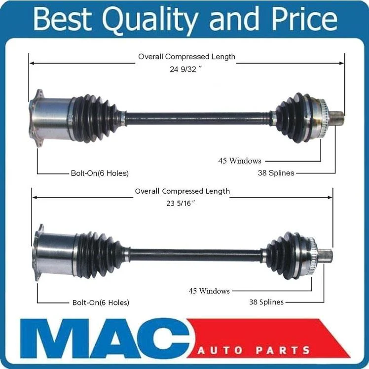 Front Left & Right CV Axle For 03-05 Audi A4 Quattro 1.8 Manual Transmission
