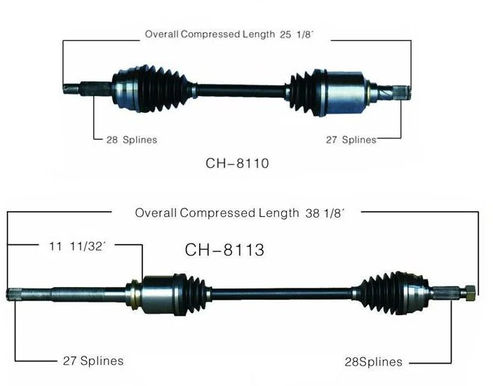 Front Left & Right CV Drive Axle Shafts Fits 07-14 Jeep Compass 4 Wheel Drive